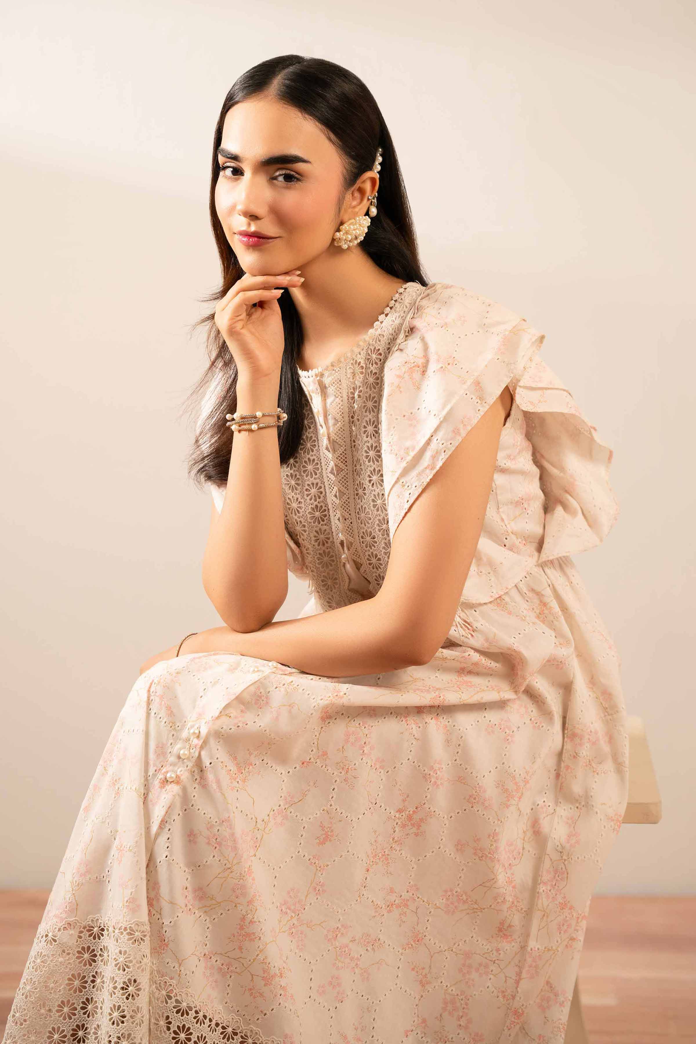 Printed Dress - FS25-41 for Women - Pret Collection | Nishat | Shop Online