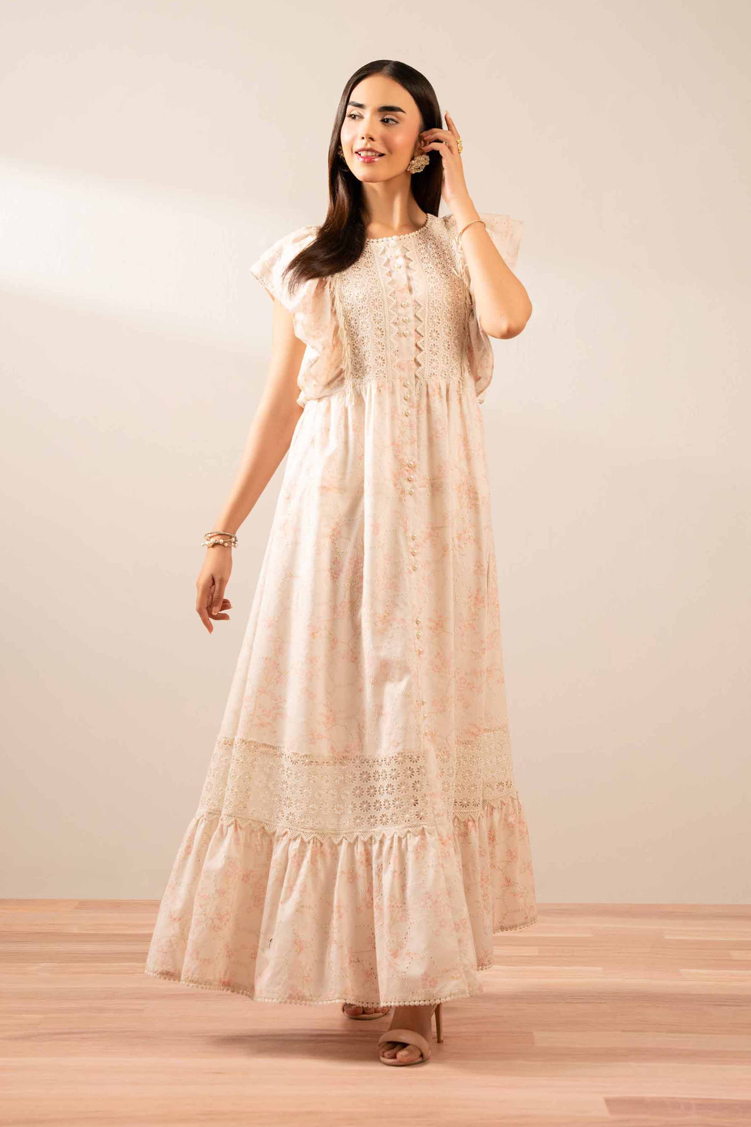 Printed Dress - FS25-41 for Women - Pret Collection | Nishat | Shop Online