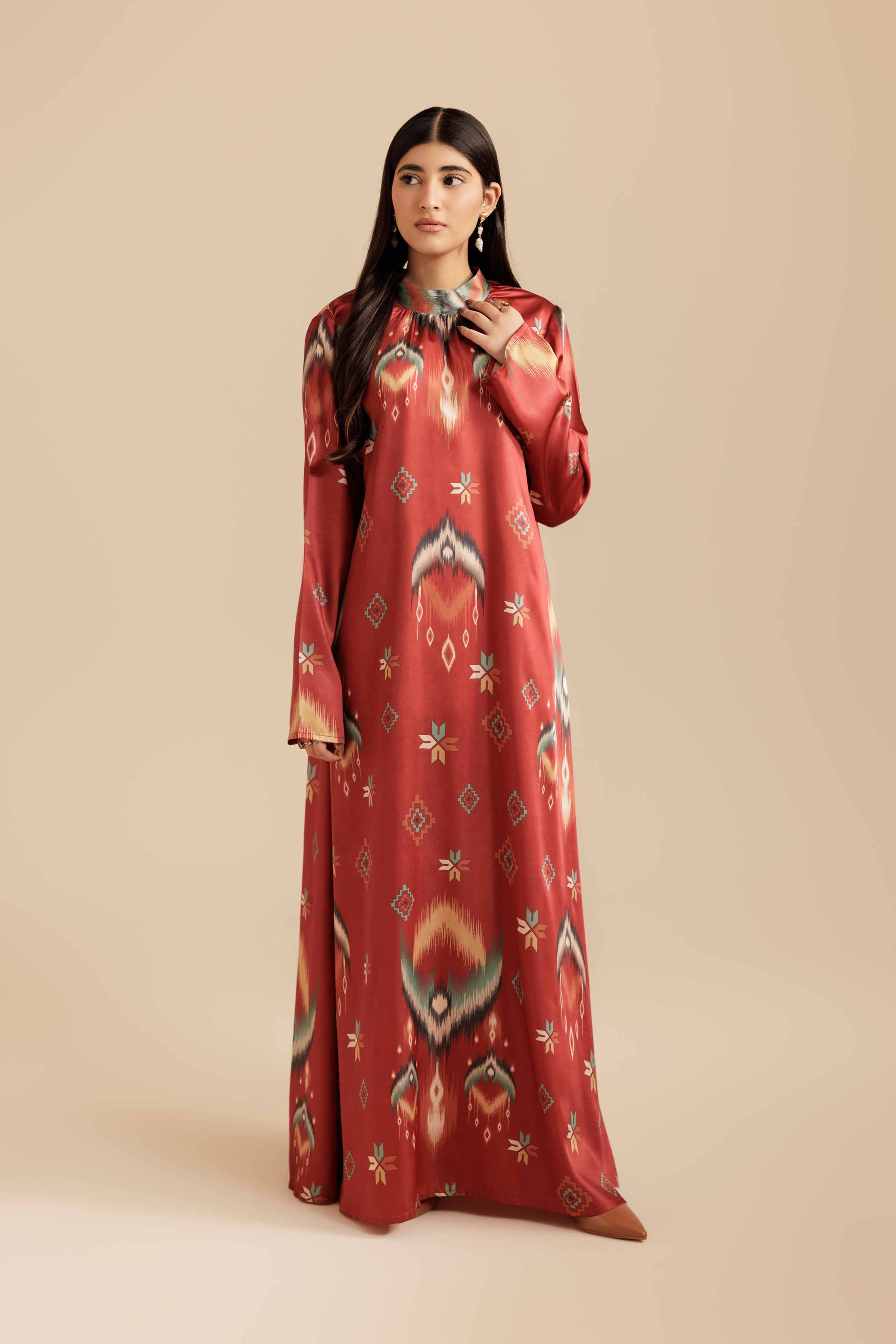 Printed Dress - FS25-47 for Women - Pret Collection | Nishat | Shop Online