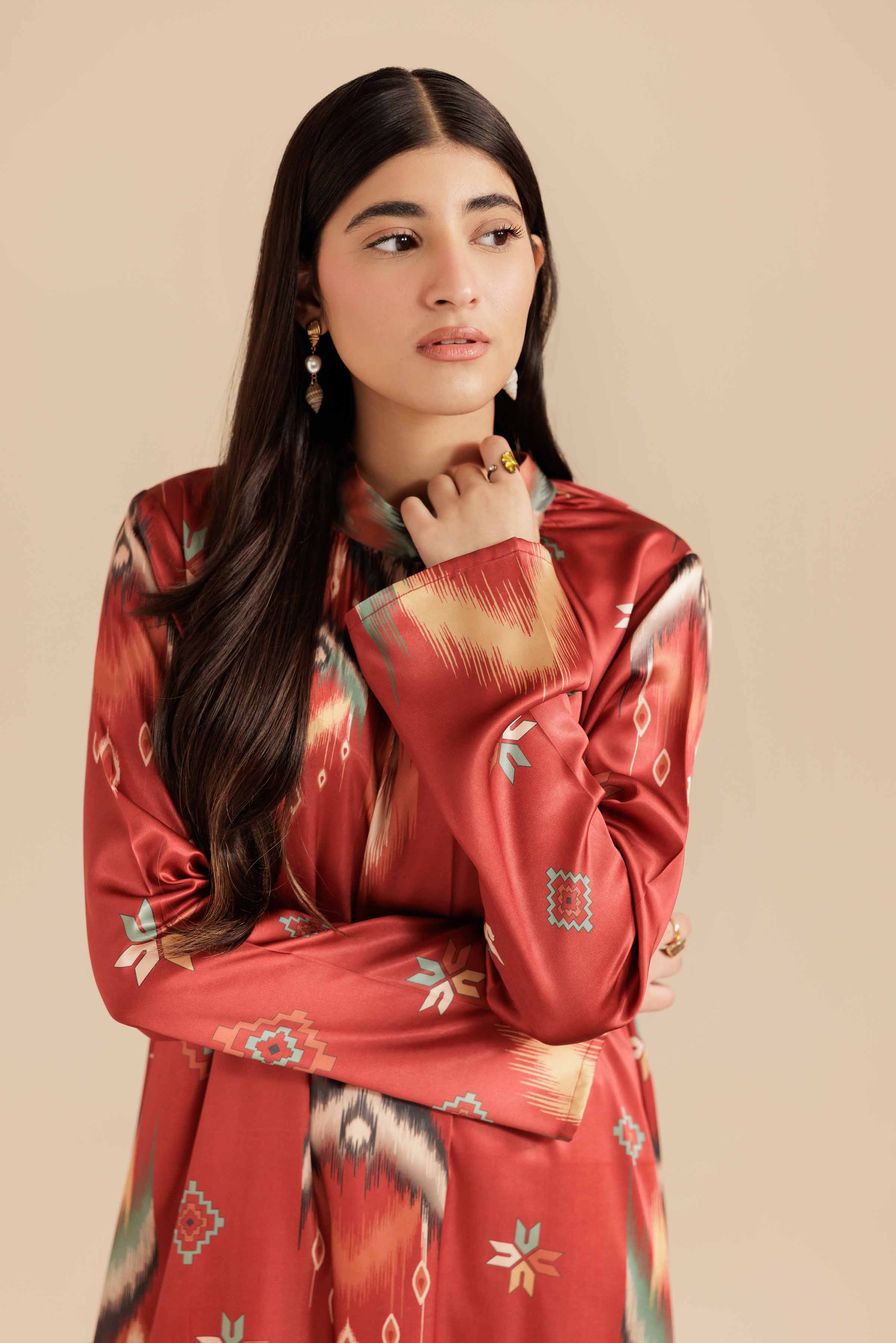 Printed Dress - FS25-47 for Women - Pret Collection | Nishat | Shop Online