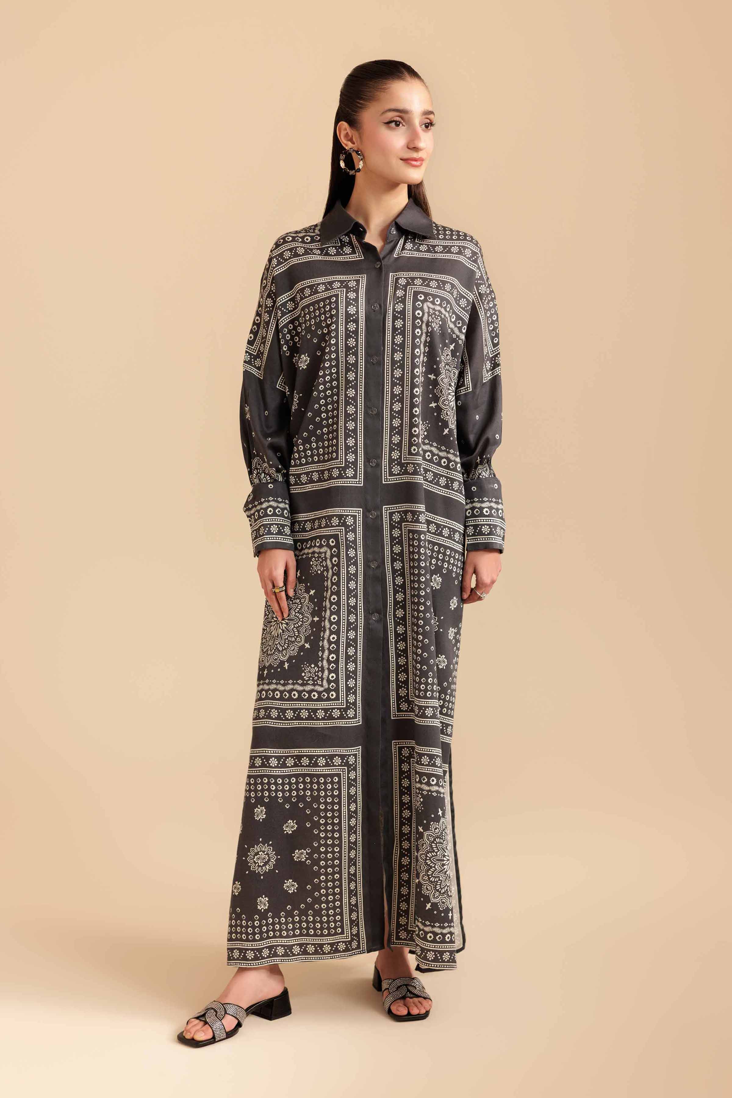 Printed Shirt - FS25-48 for Women - Pret Collection | Nishat | Shop Online
