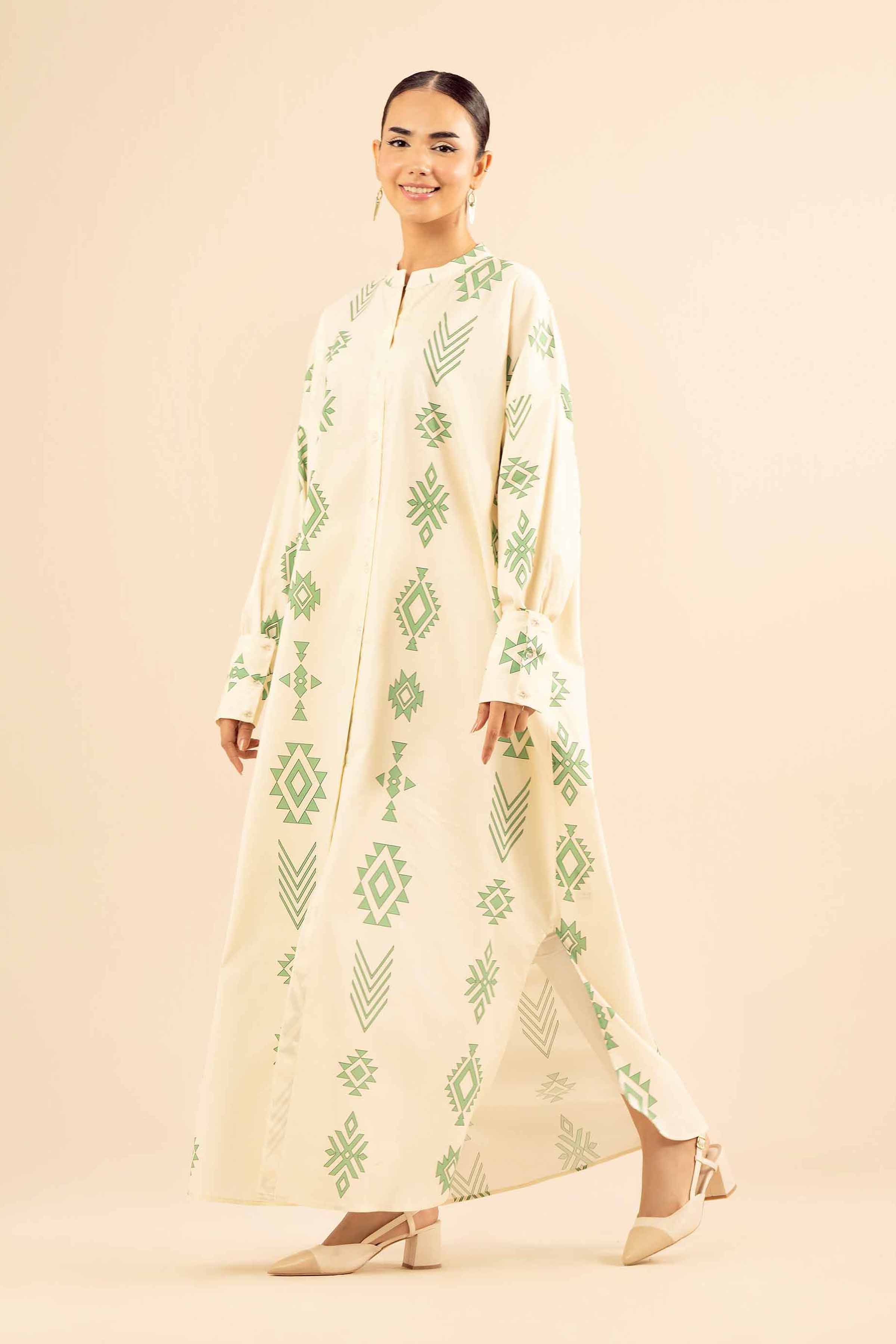 Printed Dress - FS25-58 for Women - Pret Collection | Nishat | Shop Online
