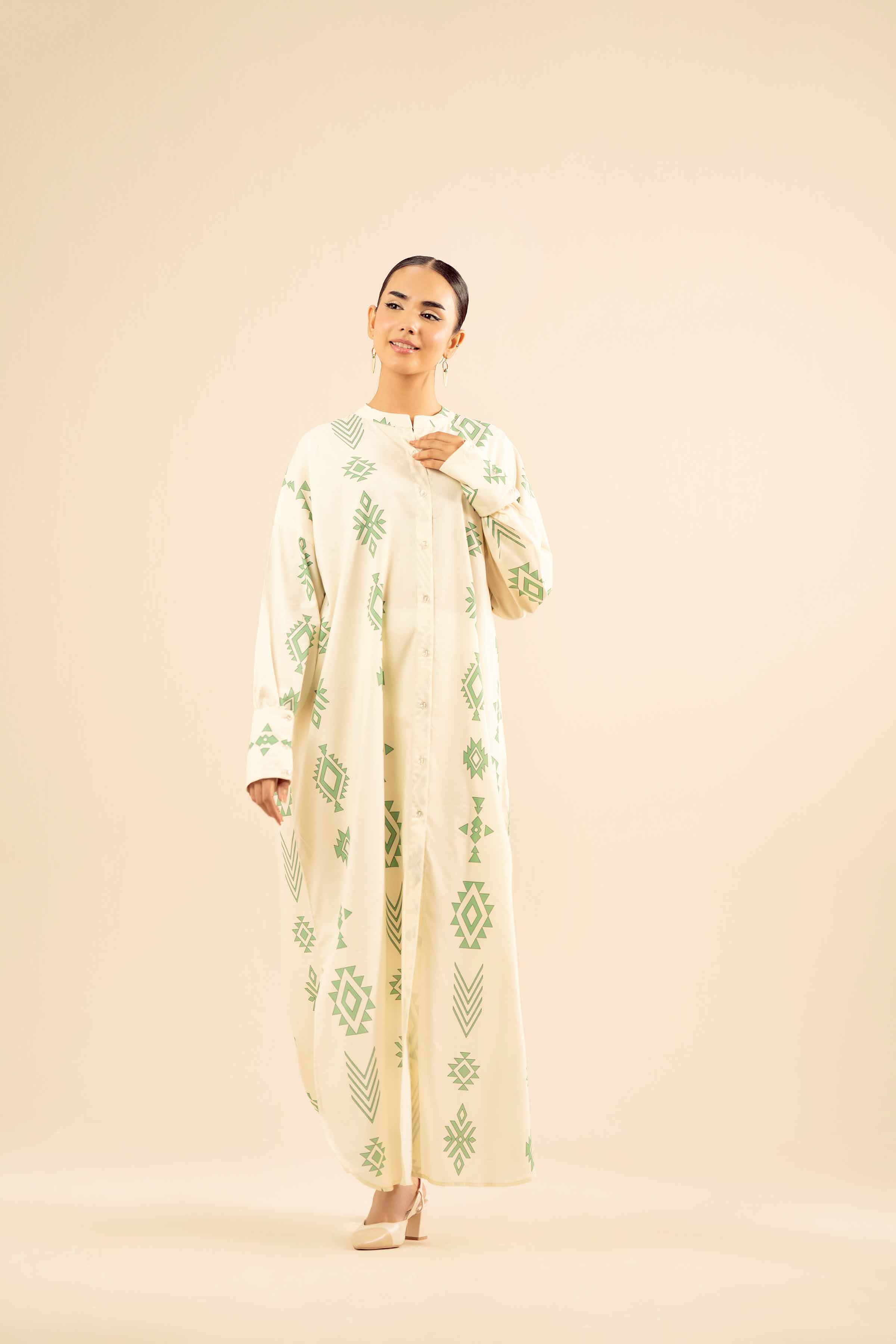 Printed Dress - FS25-58 for Women - Pret Collection | Nishat | Shop Online