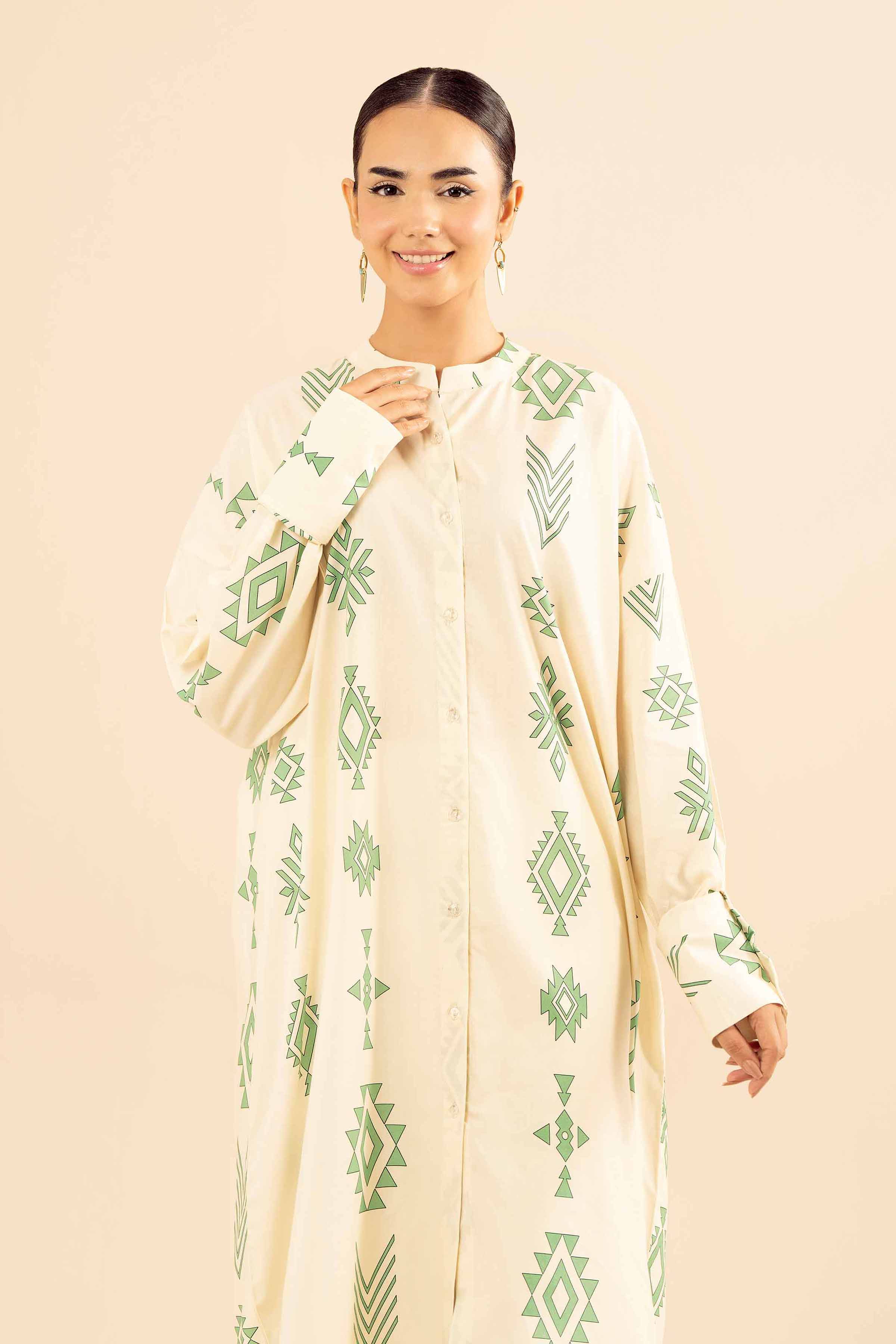 Printed Dress - FS25-58 for Women - Pret Collection | Nishat | Shop Online