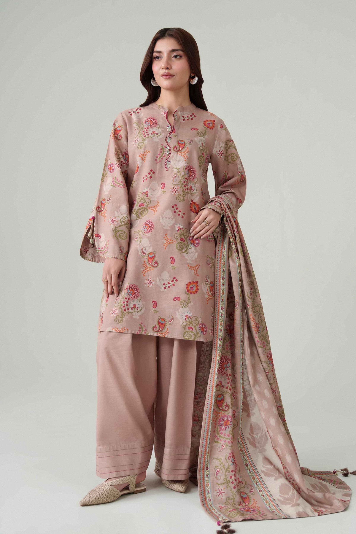 3 Piece - Dyed Printed Loose Fabric - 42604069