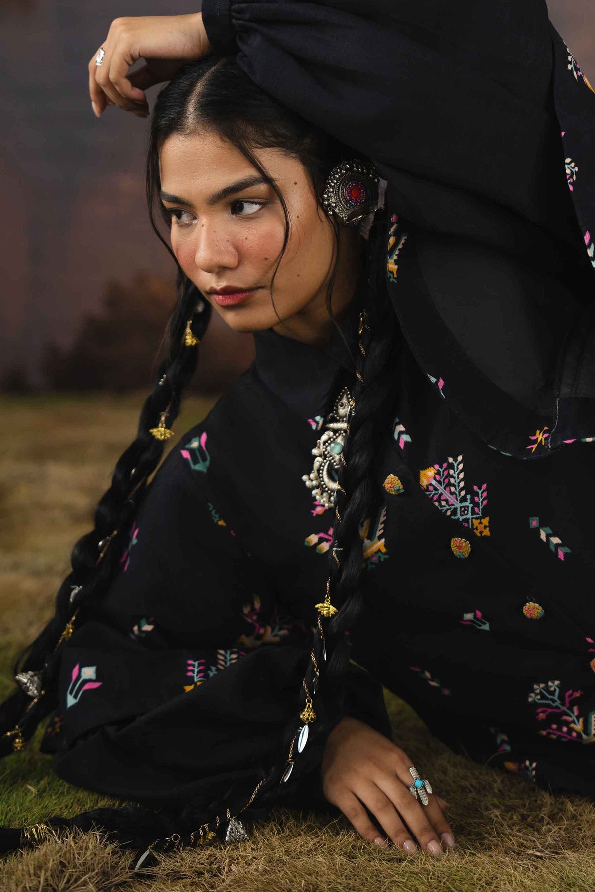 3 Piece - Dyed Printed Loose Fabric - 42604082