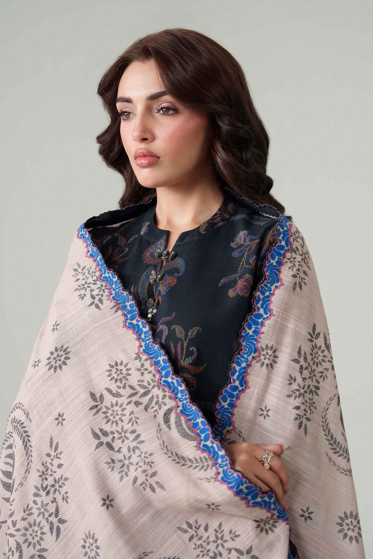 3 Piece - Dyed Printed Loose Fabric - 42604083