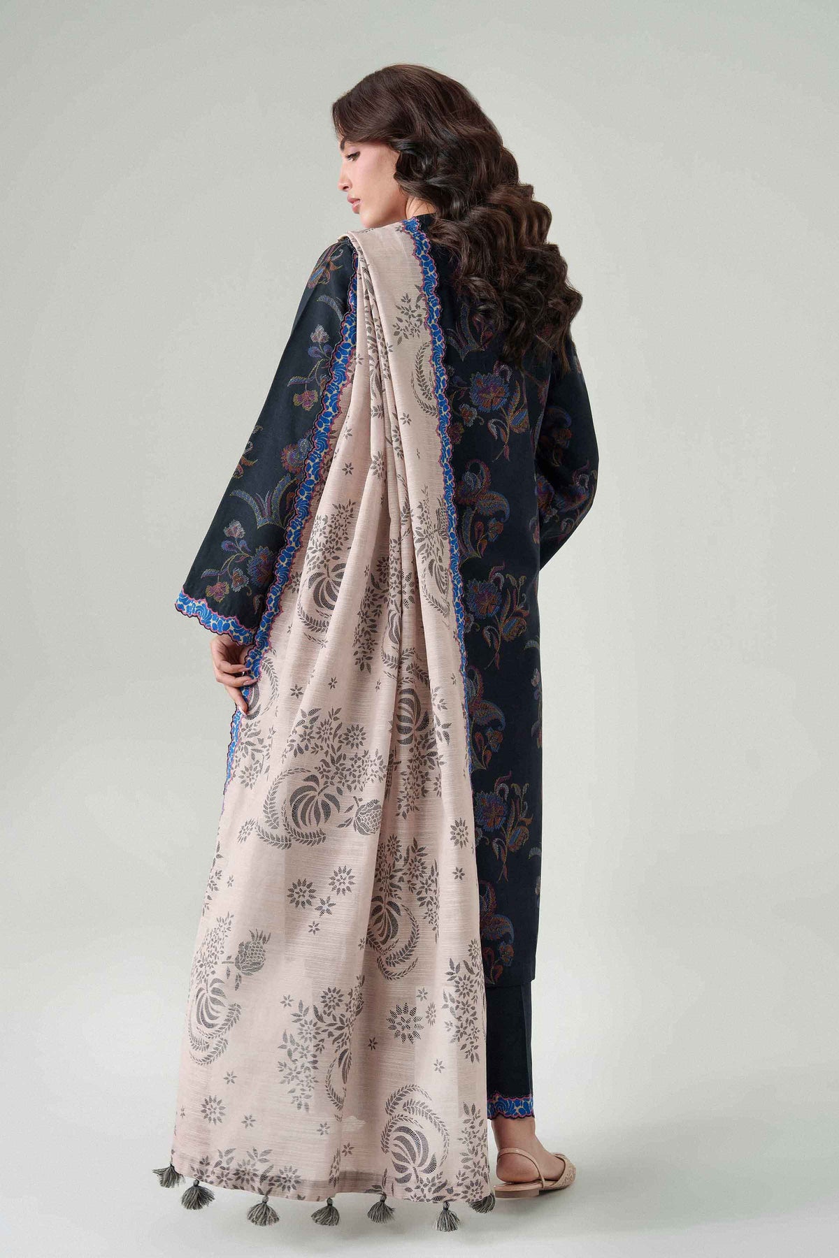 3 Piece - Dyed Printed Loose Fabric - 42604083