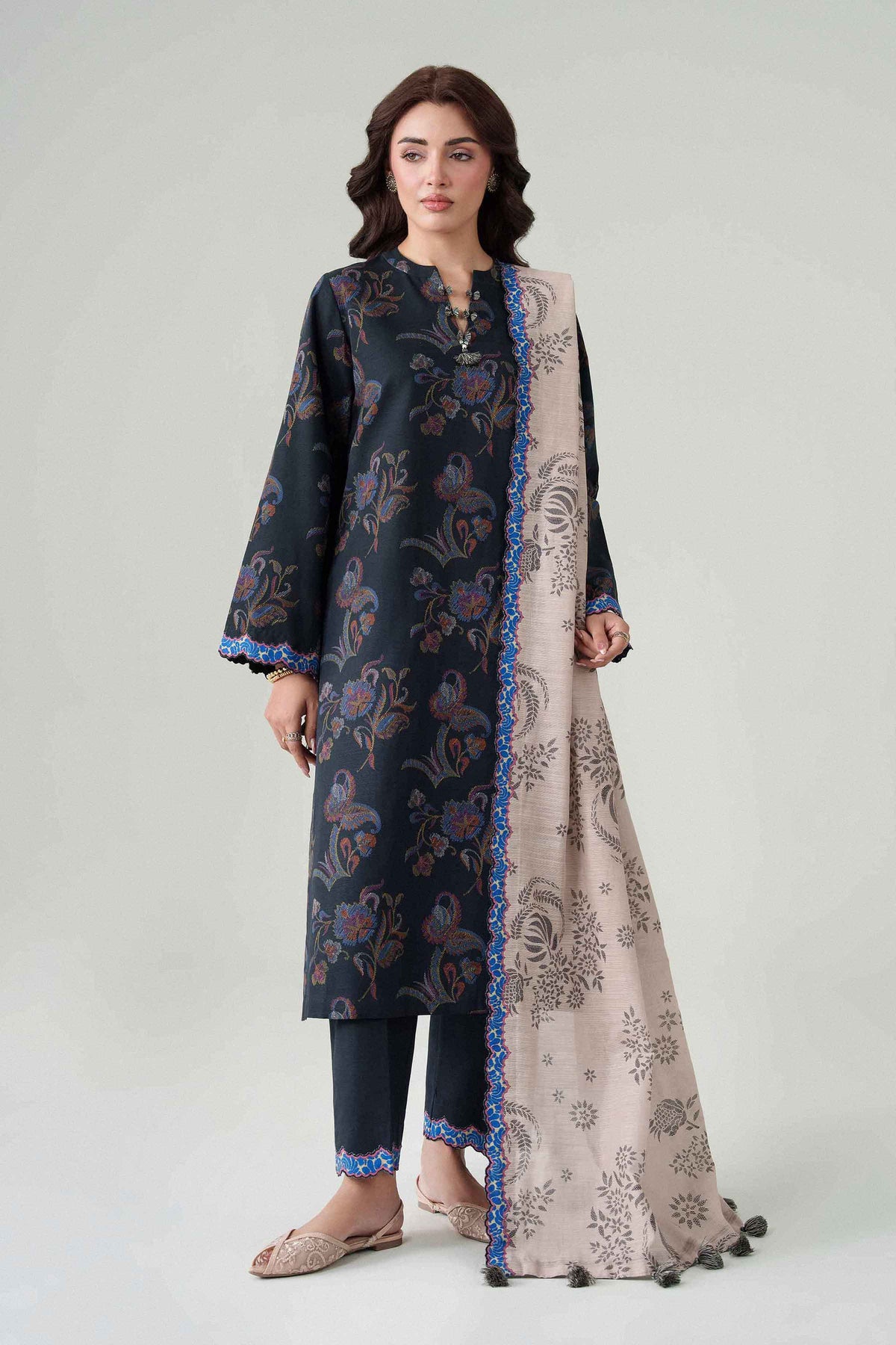 3 Piece - Dyed Printed Loose Fabric - 42604083