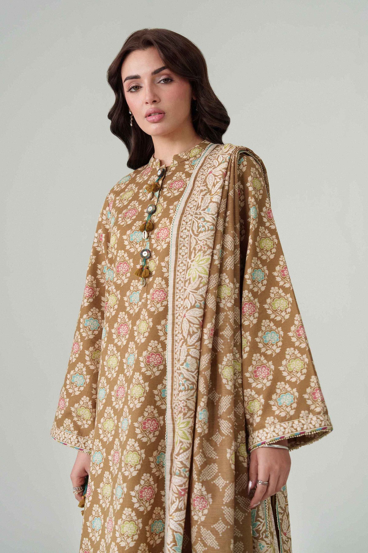 3 Piece - Dyed Printed Loose Fabric - 42604087