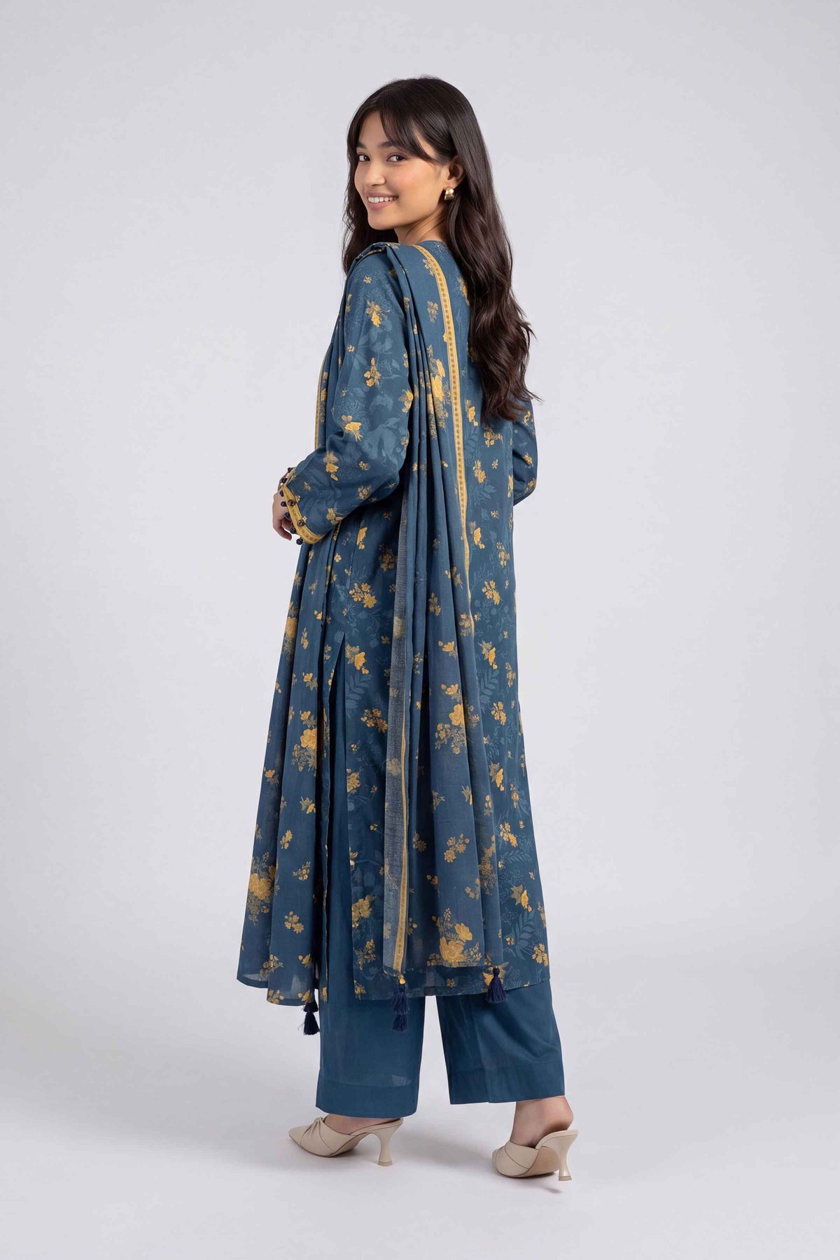 3 Piece - Dyed Printed Loose Fabric - 42604047 for Women - Fredoom To Buy Collection | Nishat | Shop Online