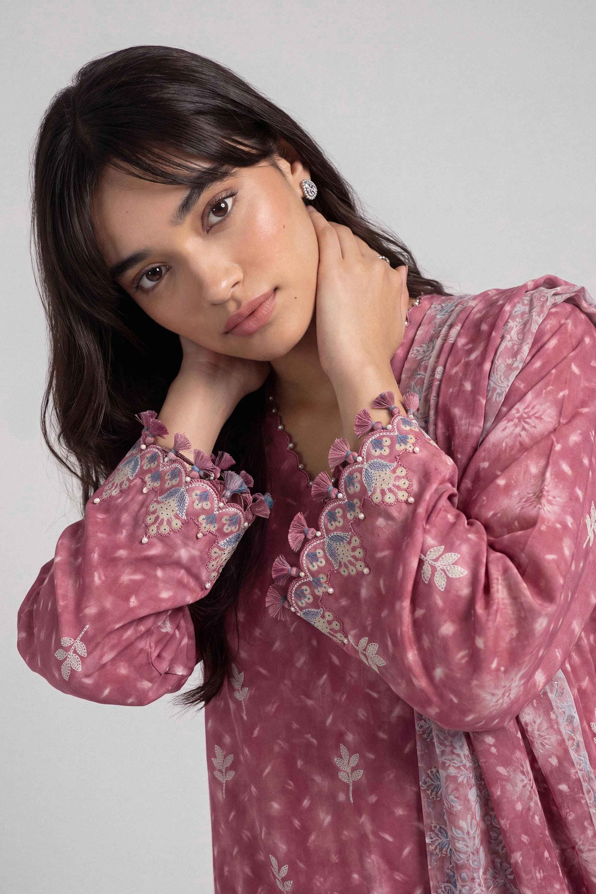 3 Piece - Dyed Printed Loose Fabric - 42604051 for Women - Fredoom To Buy Collection | Nishat | Shop Online
