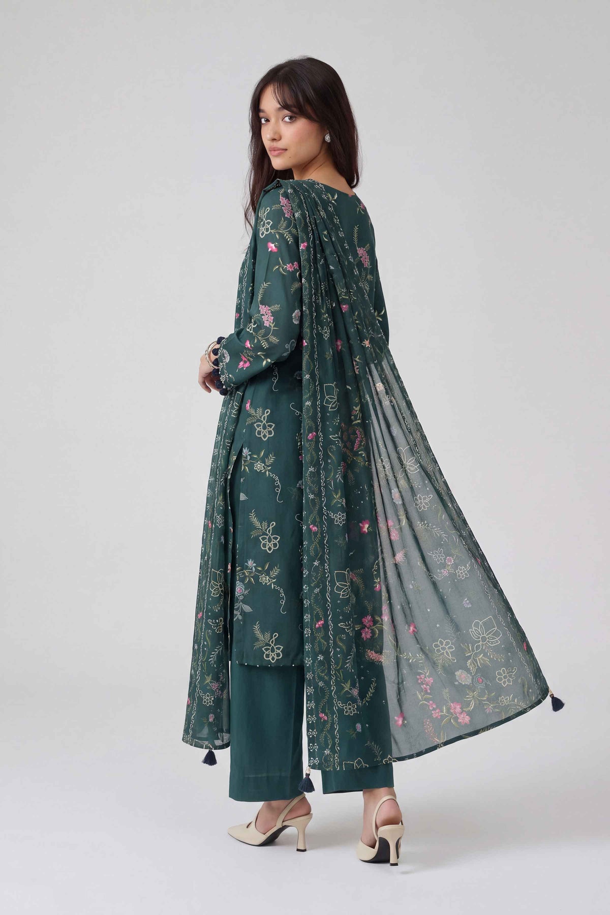 3 Piece - Dyed Printed Loose Fabric - 42604055 for Women - Fredoom To Buy Collection | Nishat | Shop Online