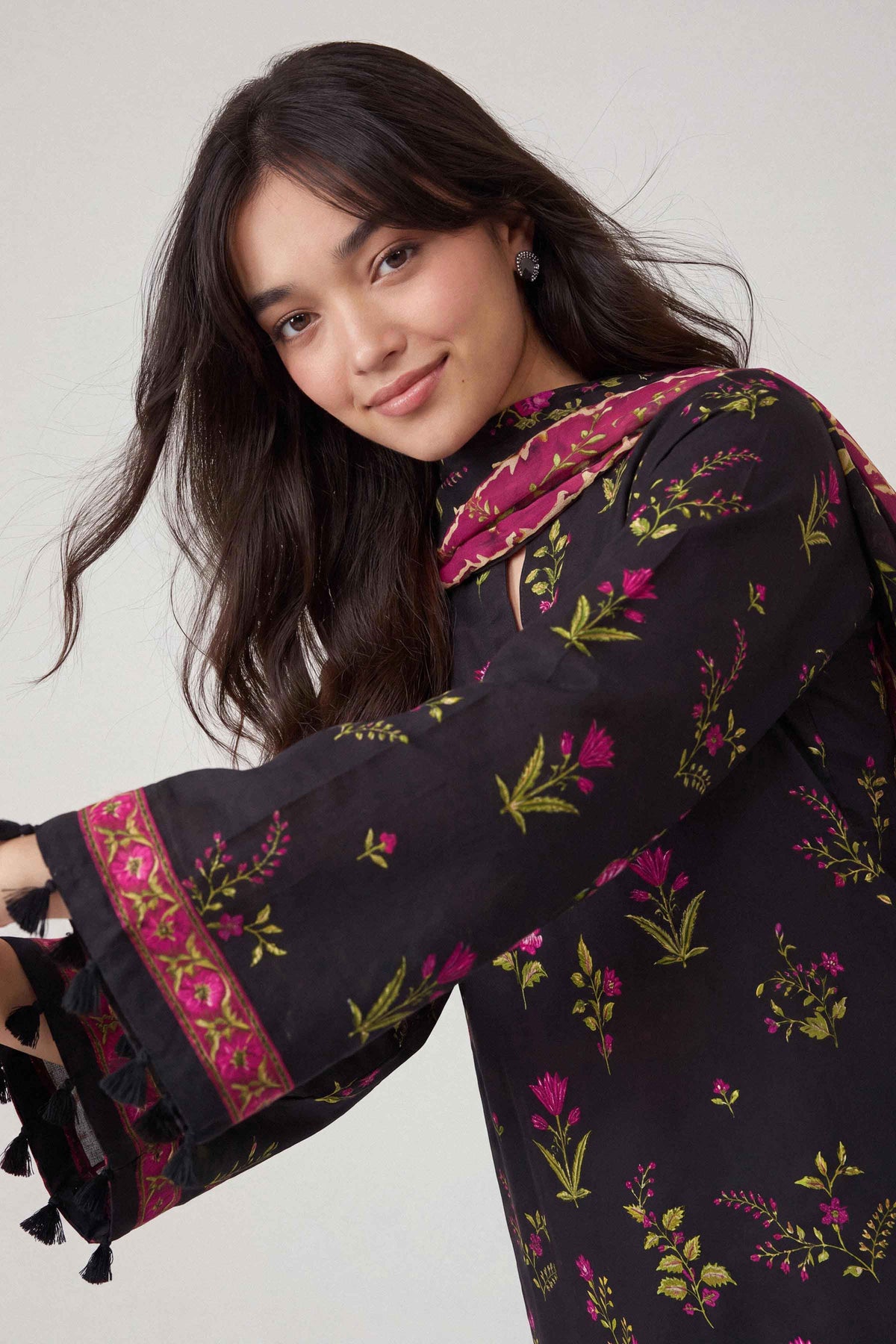 3 Piece - Dyed Printed Loose Fabric - 42604056 for Women - Fredoom To Buy Collection | Nishat | Shop Online