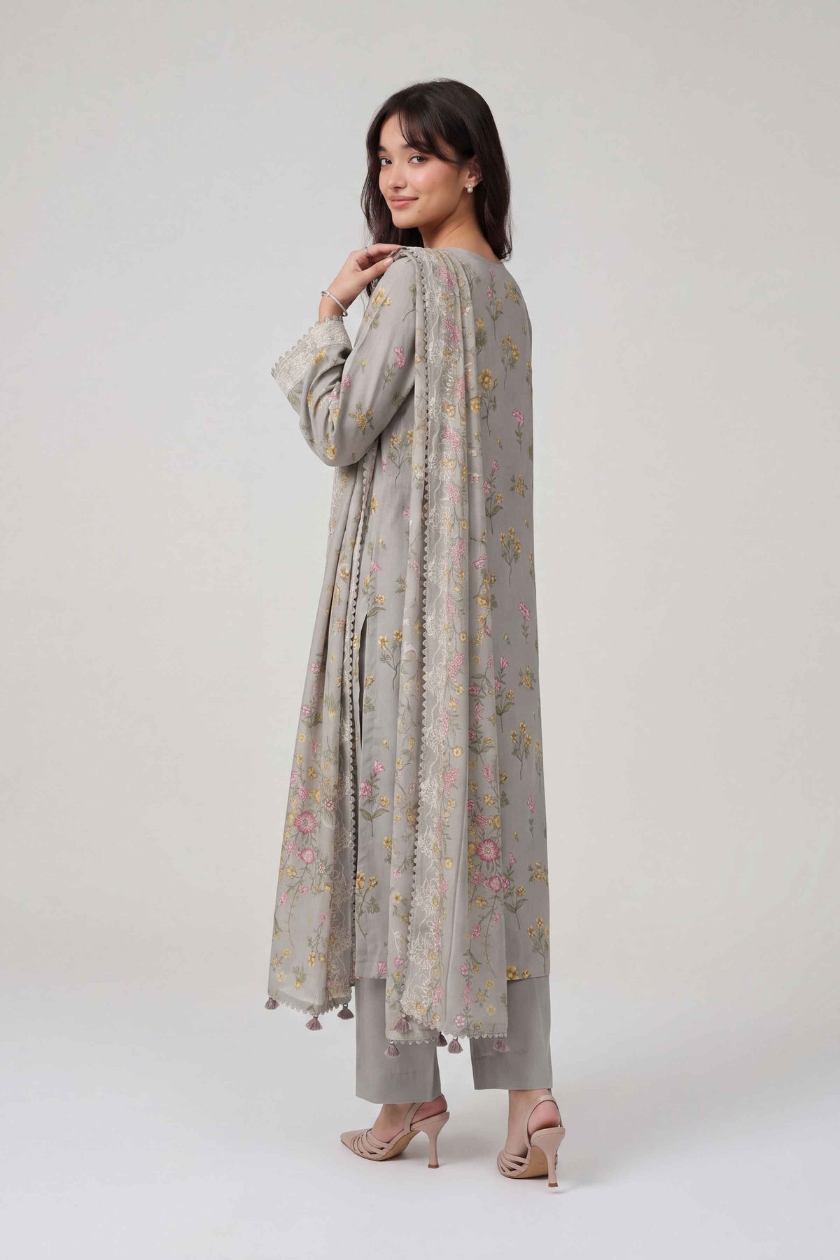 3 Piece - Dyed Printed Loose Fabric - 42604057 for Women - Fredoom To Buy Collection | Nishat | Shop Online