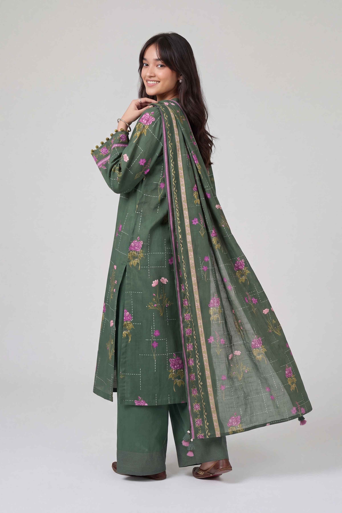 3 Piece - Dyed Printed Loose Fabric - 42604058 for Women - Fredoom To Buy Collection | Nishat | Shop Online