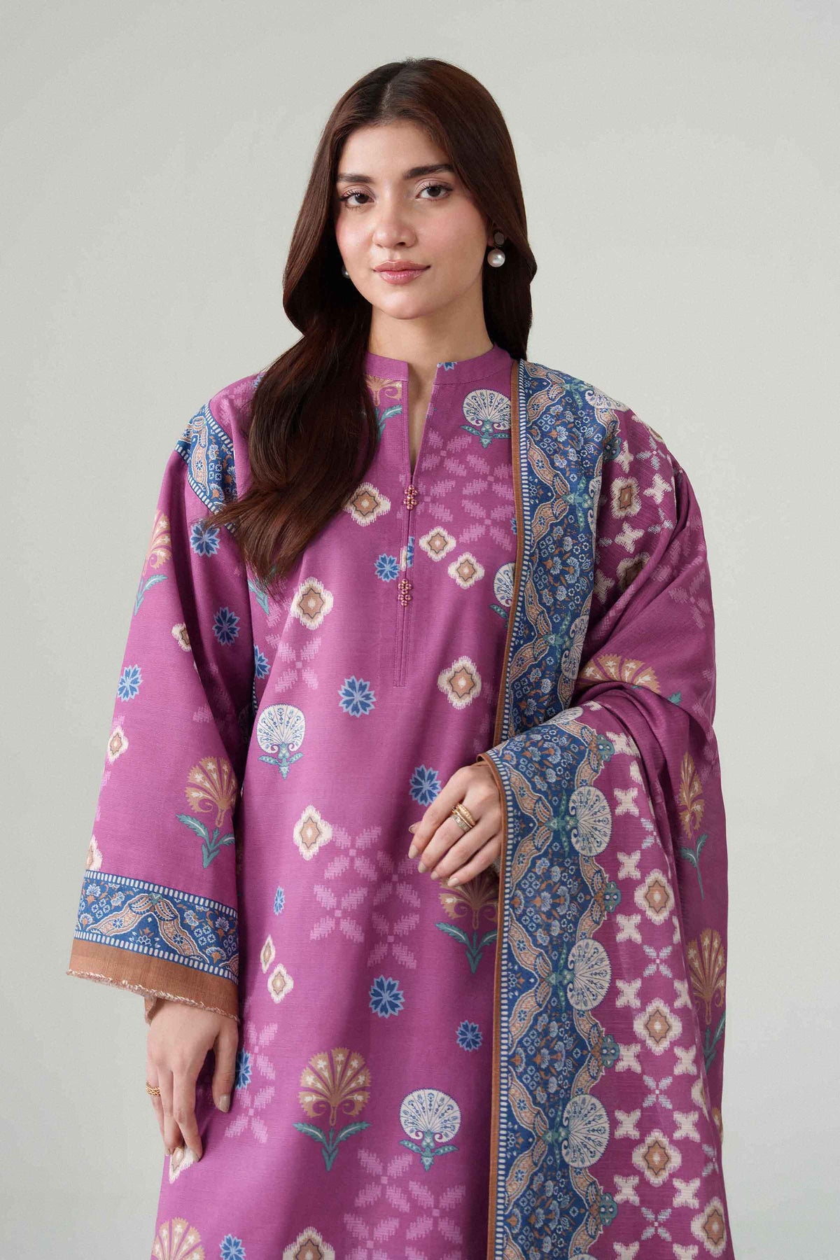 3 Piece - Dyed Printed Loose Fabric - 42604068