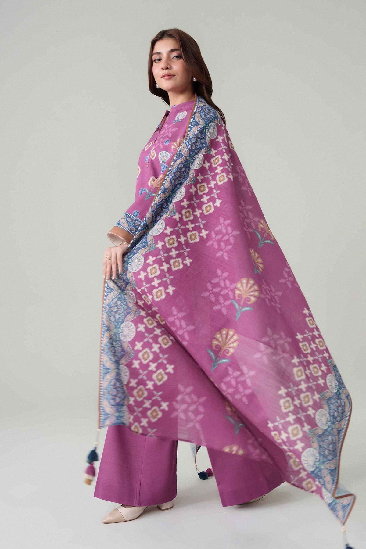 3 Piece - Dyed Printed Loose Fabric - 42604068