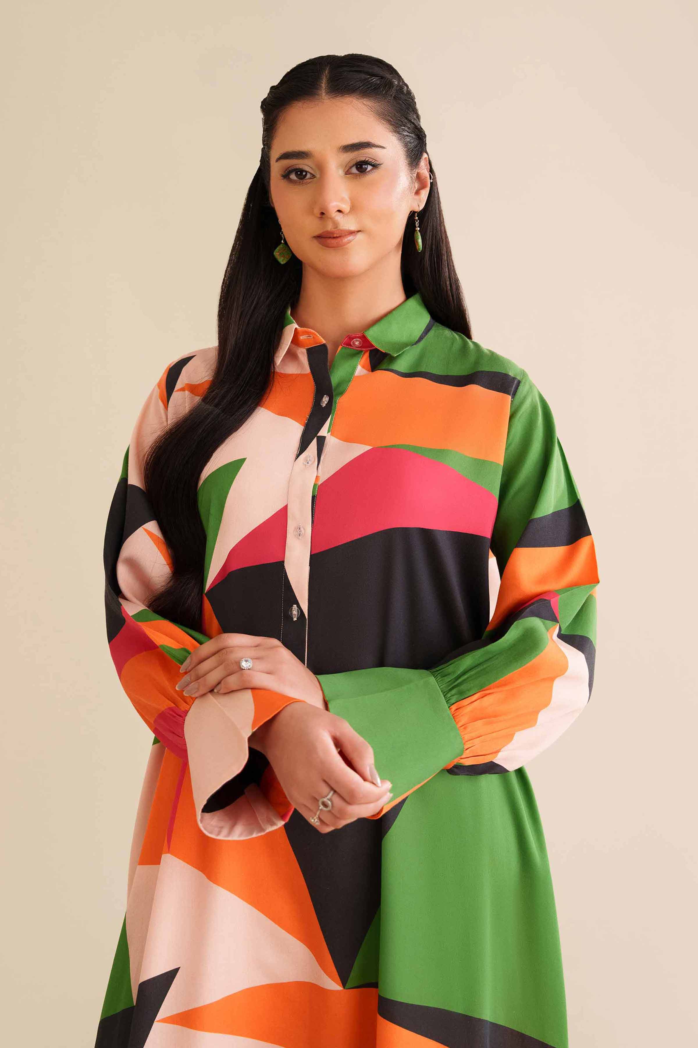 Printed Dress - FW25-03 for Women - Pret Collection | Nishat | Shop Online