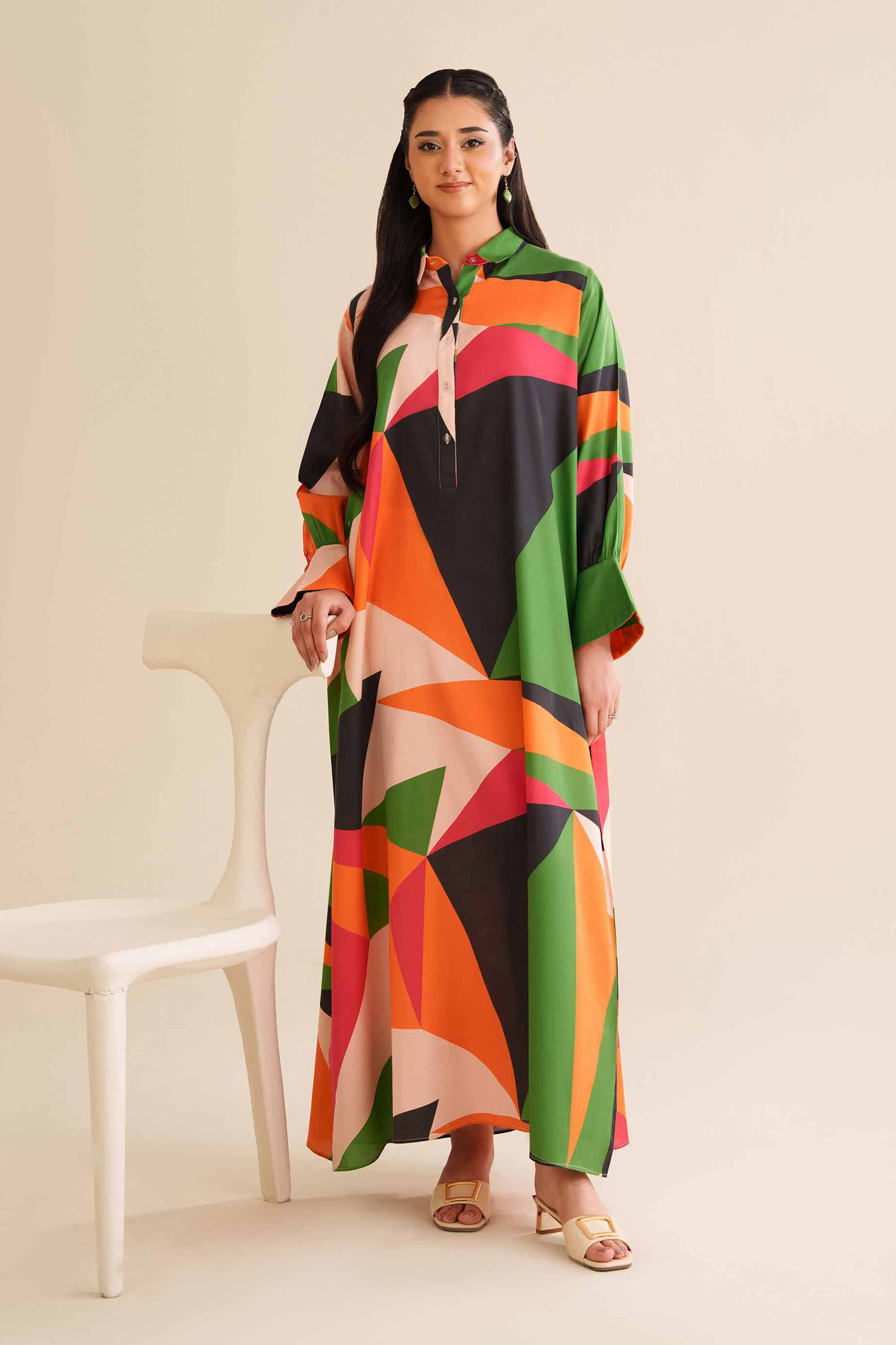 Printed Dress - FW25-03 for Women - Pret Collection | Nishat | Shop Online