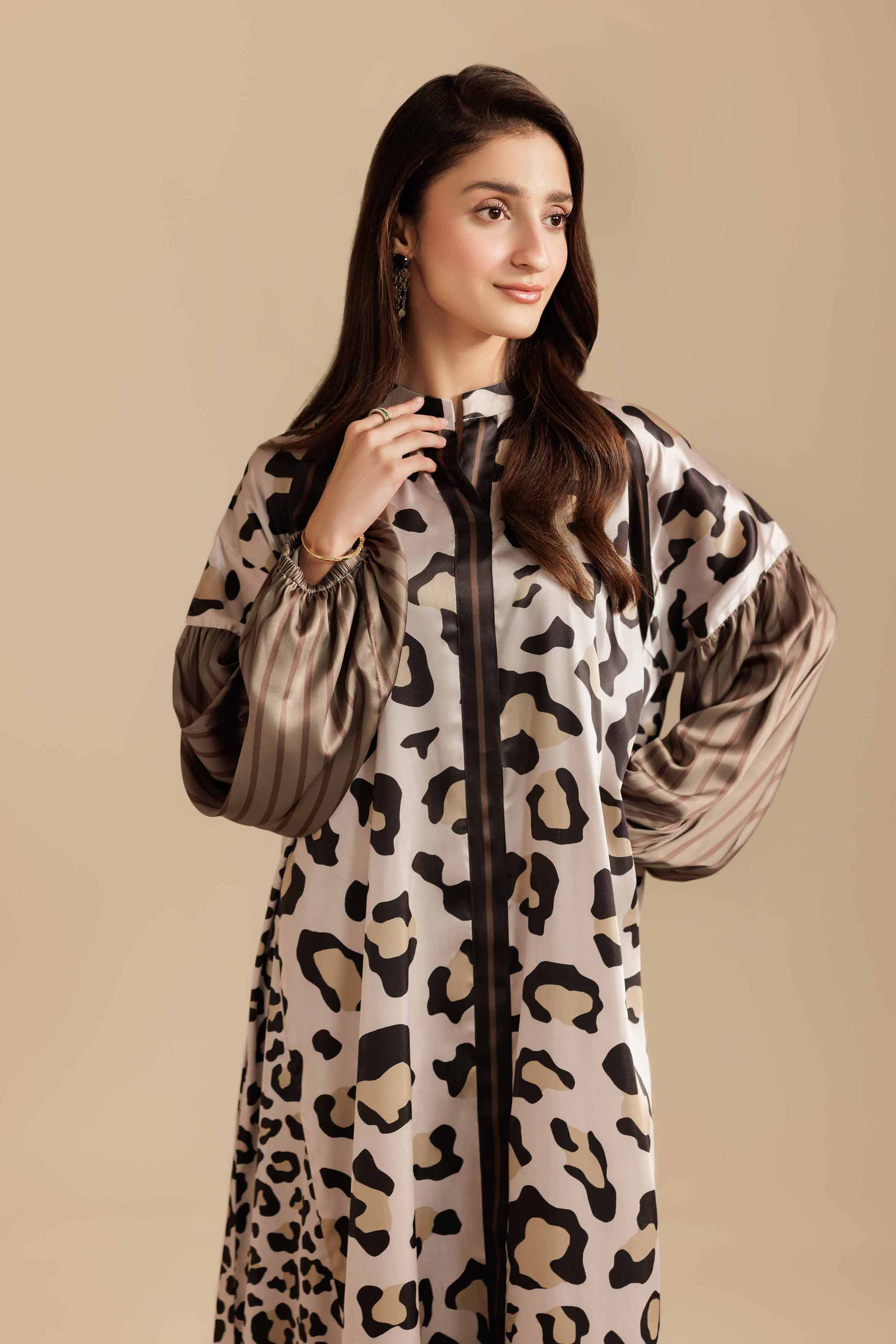 Printed Dress - FW25-08 for Women - Pret Collection | Nishat | Shop Online