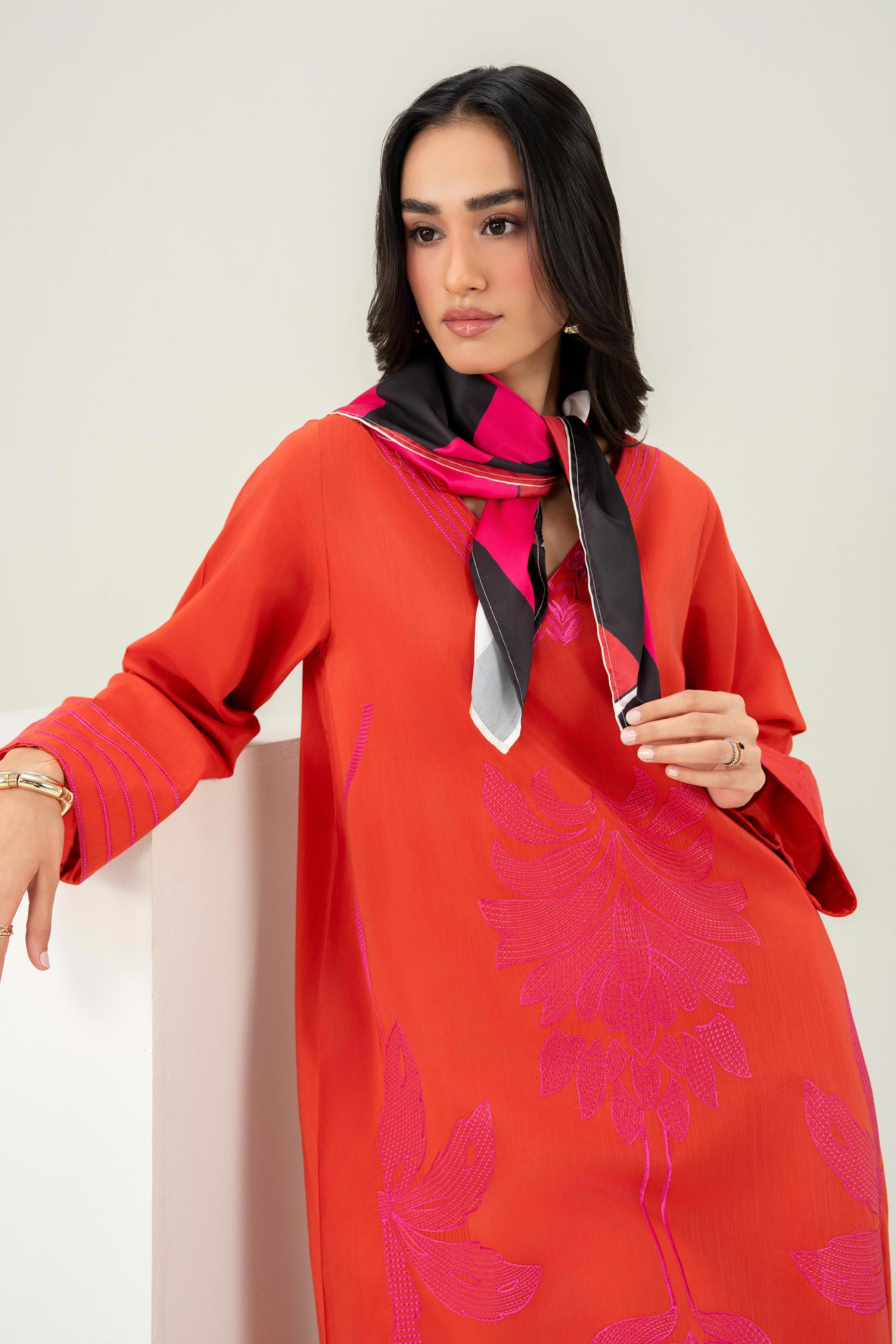 2 Piece - Printed Embroidered Kaftan - FW25-11