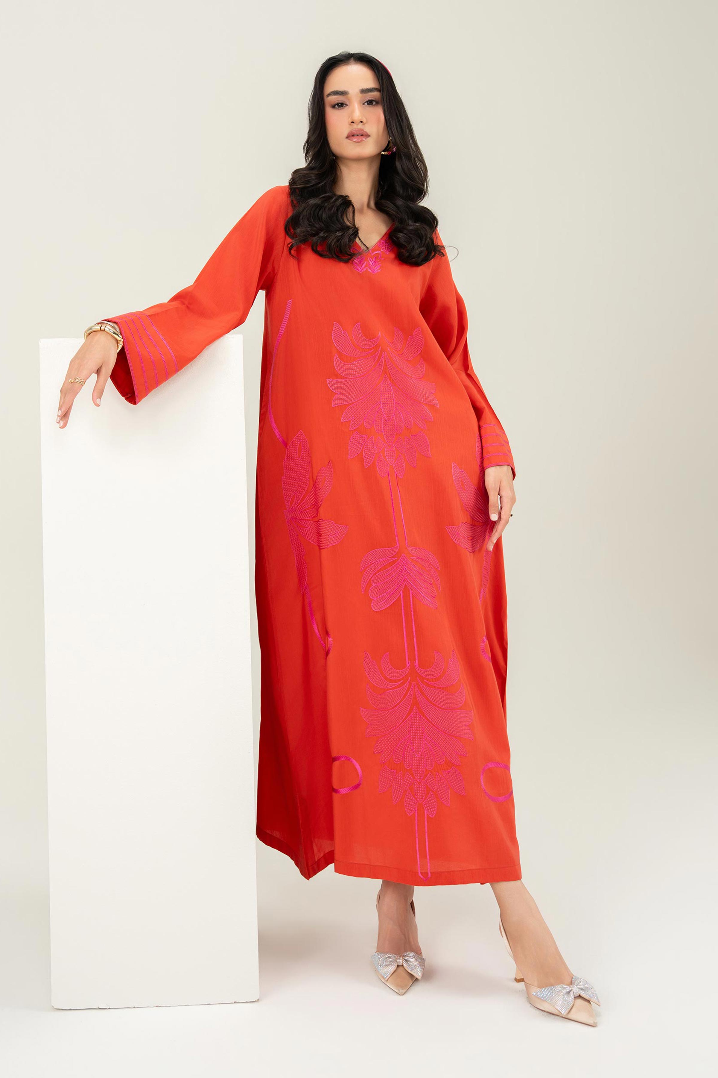 2 Piece - Printed Embroidered Kaftan - FW25-11