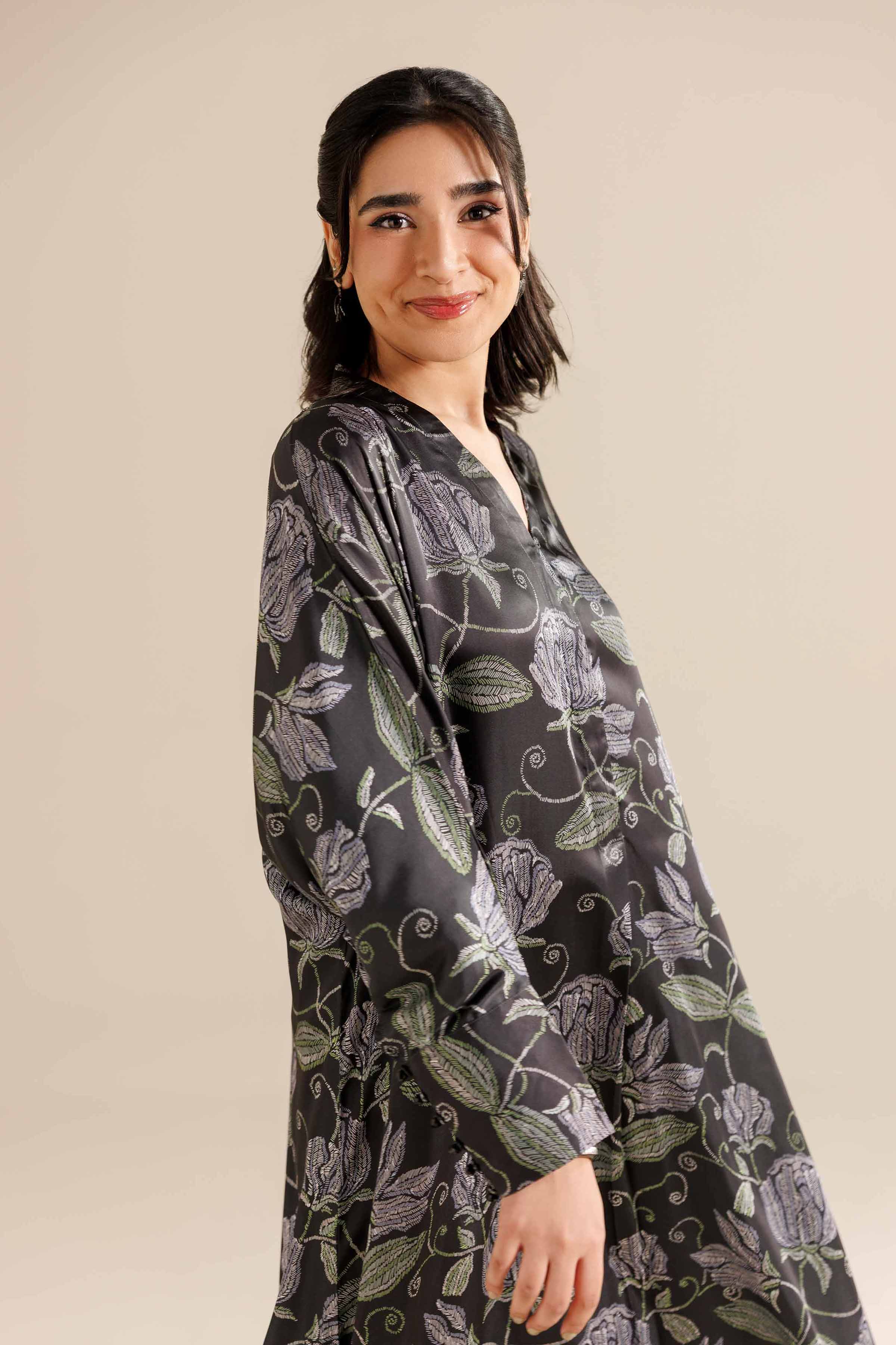 Printed Dress - FW25-25 for Women - Pret Collection | Nishat | Shop Online