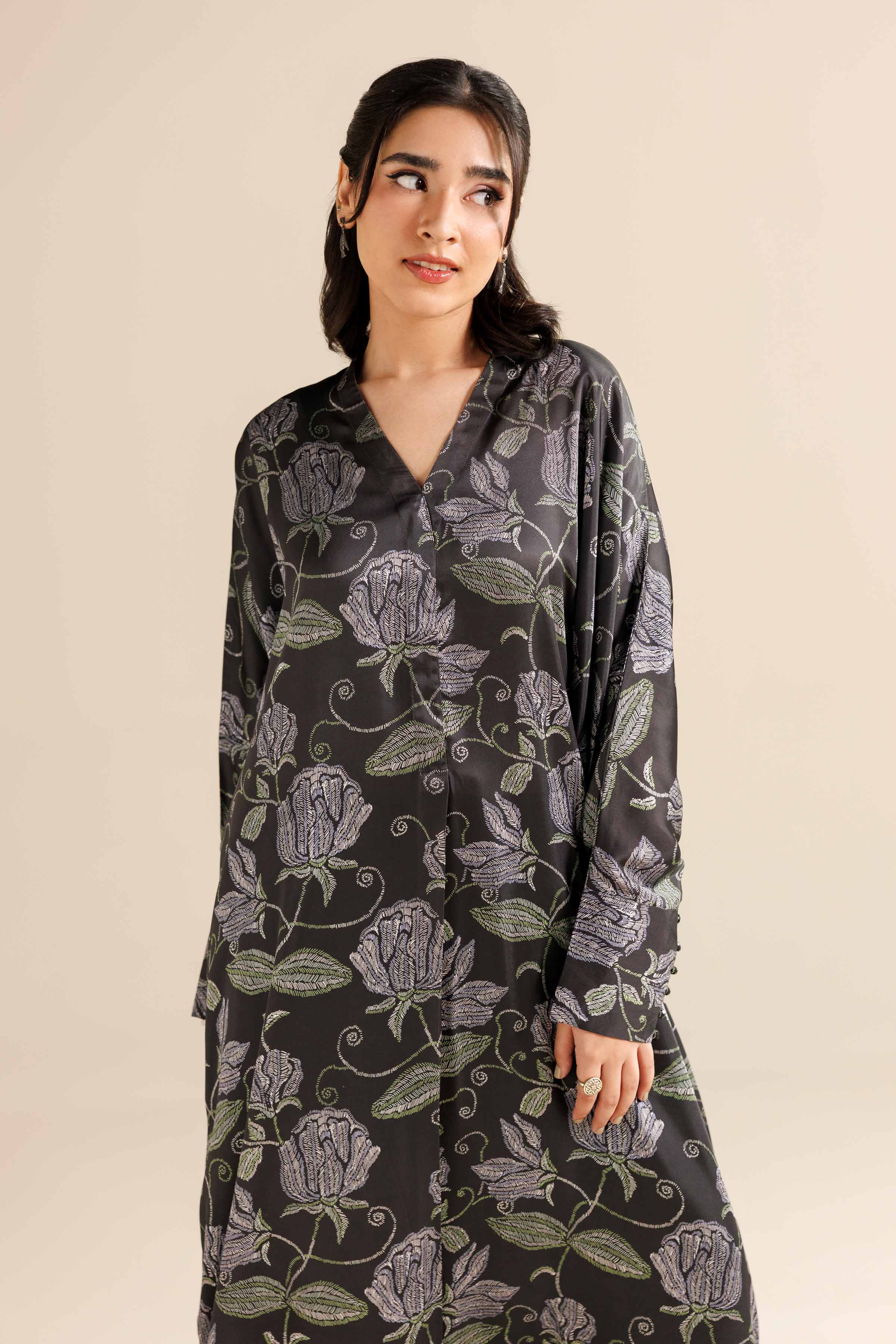 Printed Dress - FW25-25 for Women - Pret Collection | Nishat | Shop Online