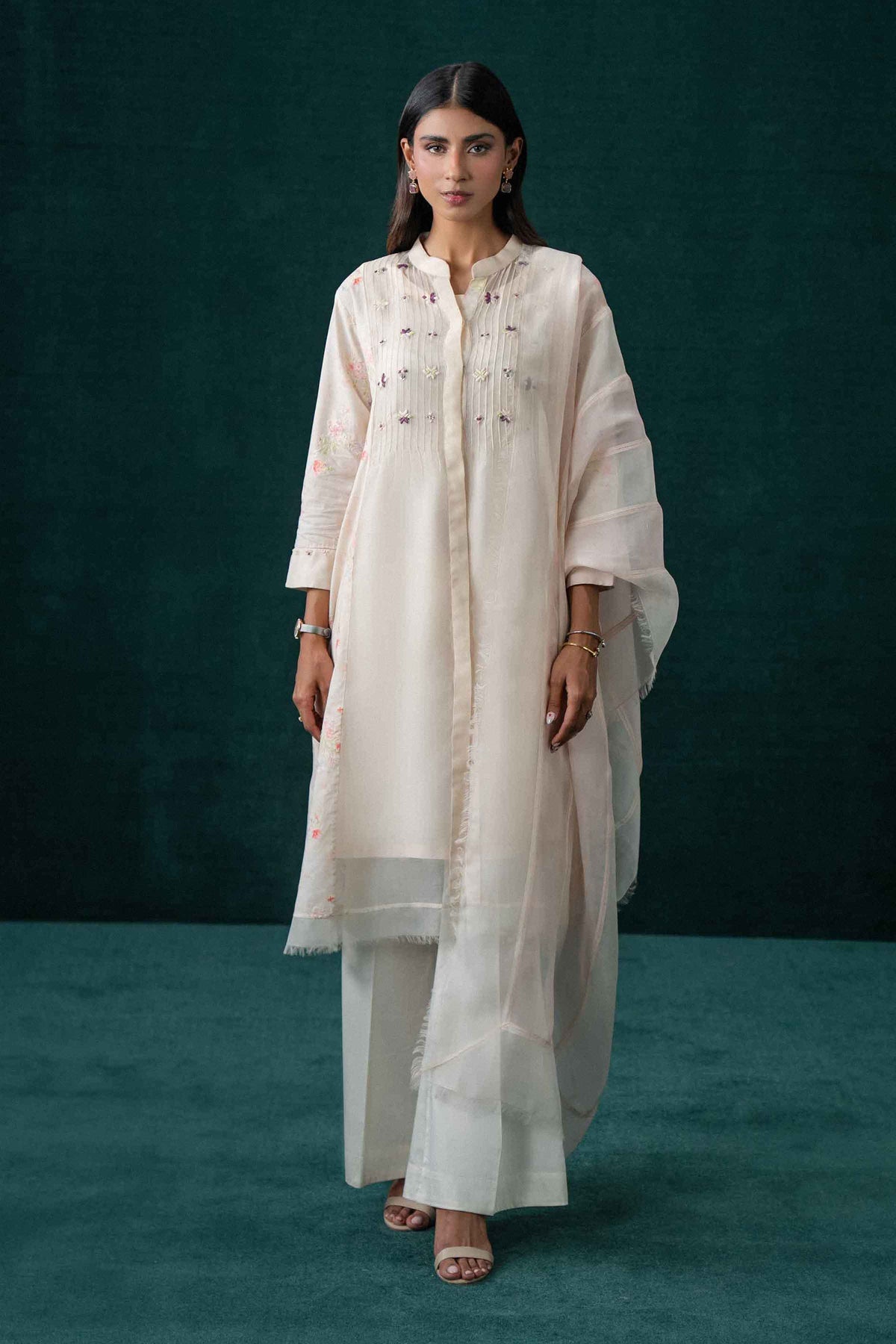 3 Piece - Printed Embroidered Suit - KBS26-07 for Women - Boutique Collection | Nishat | Shop Online