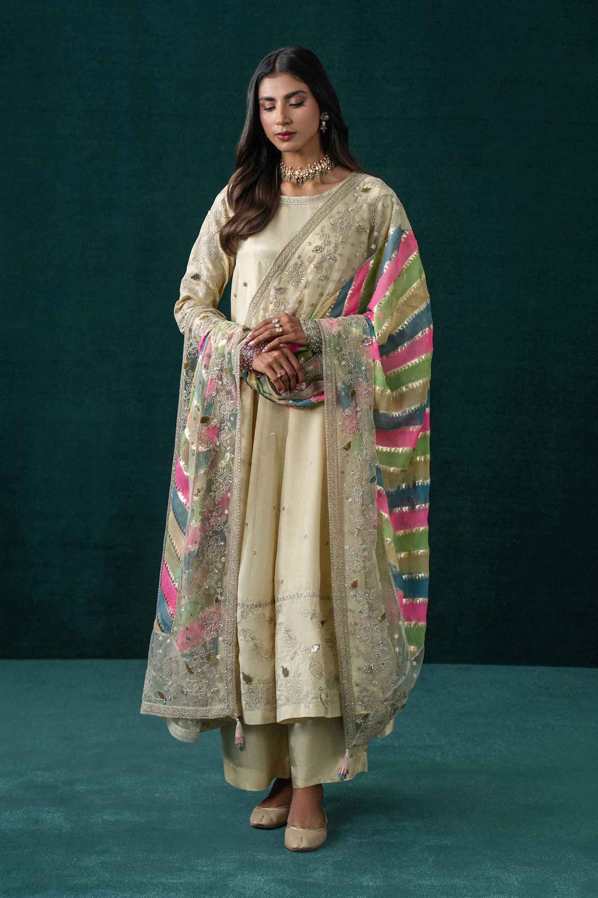 3 Piece - Embroidered Suit - KBS26-59