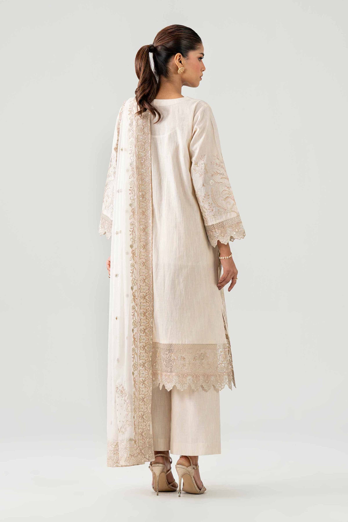 3 Piece - Printed Embroidered Suit - KBS26-82