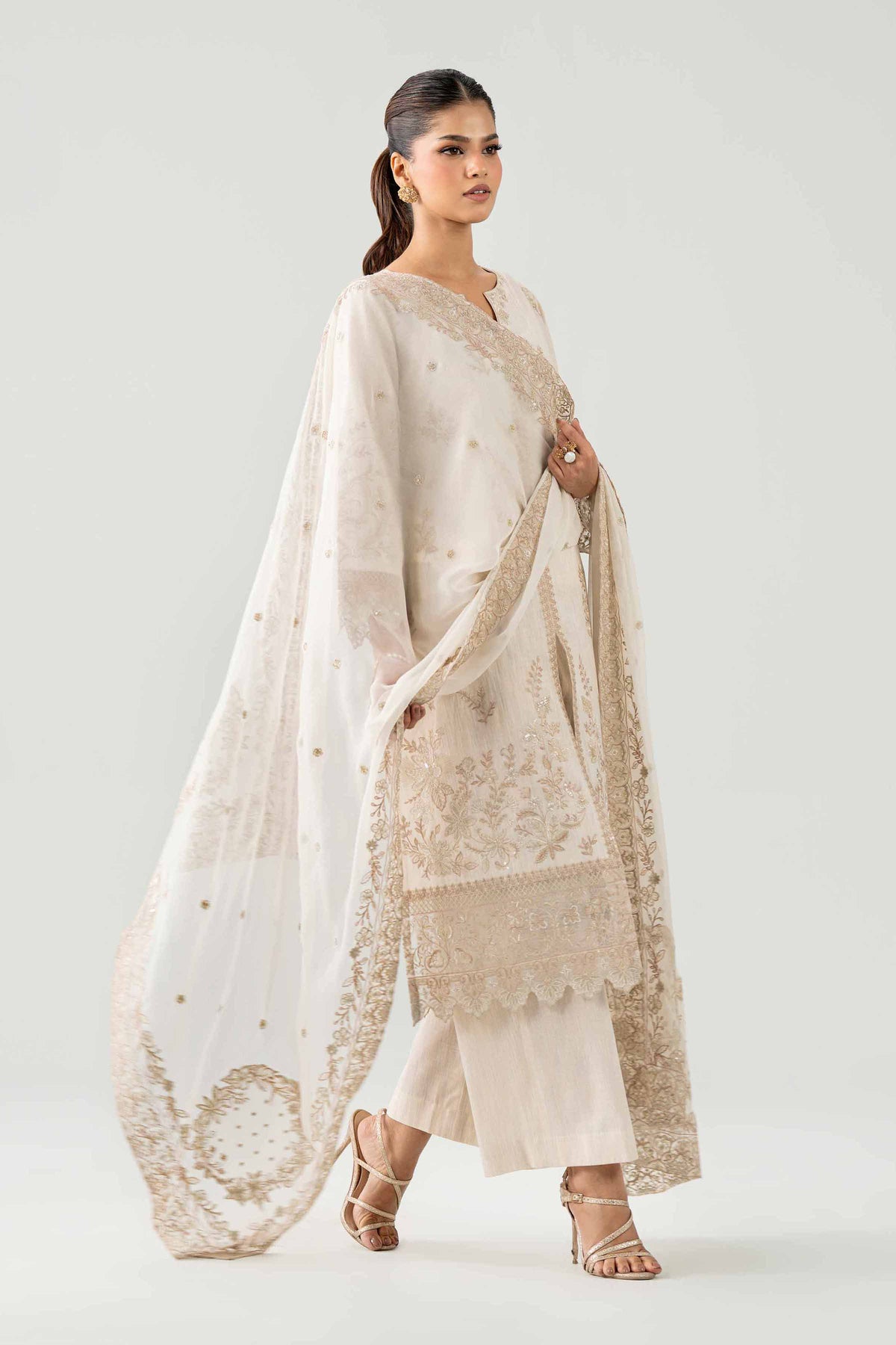 3 Piece - Printed Embroidered Suit - KBS26-82