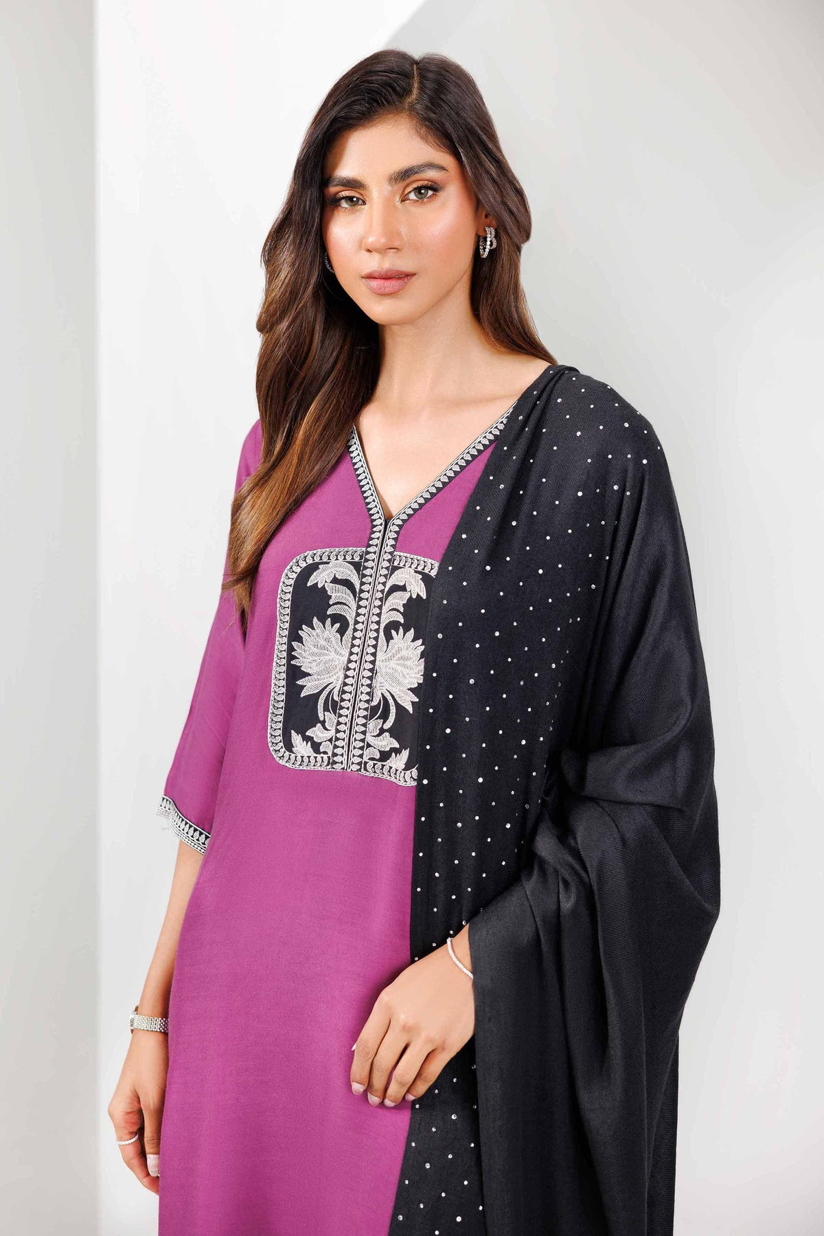 3 Piece - Embroidered Suit - KBW25-40