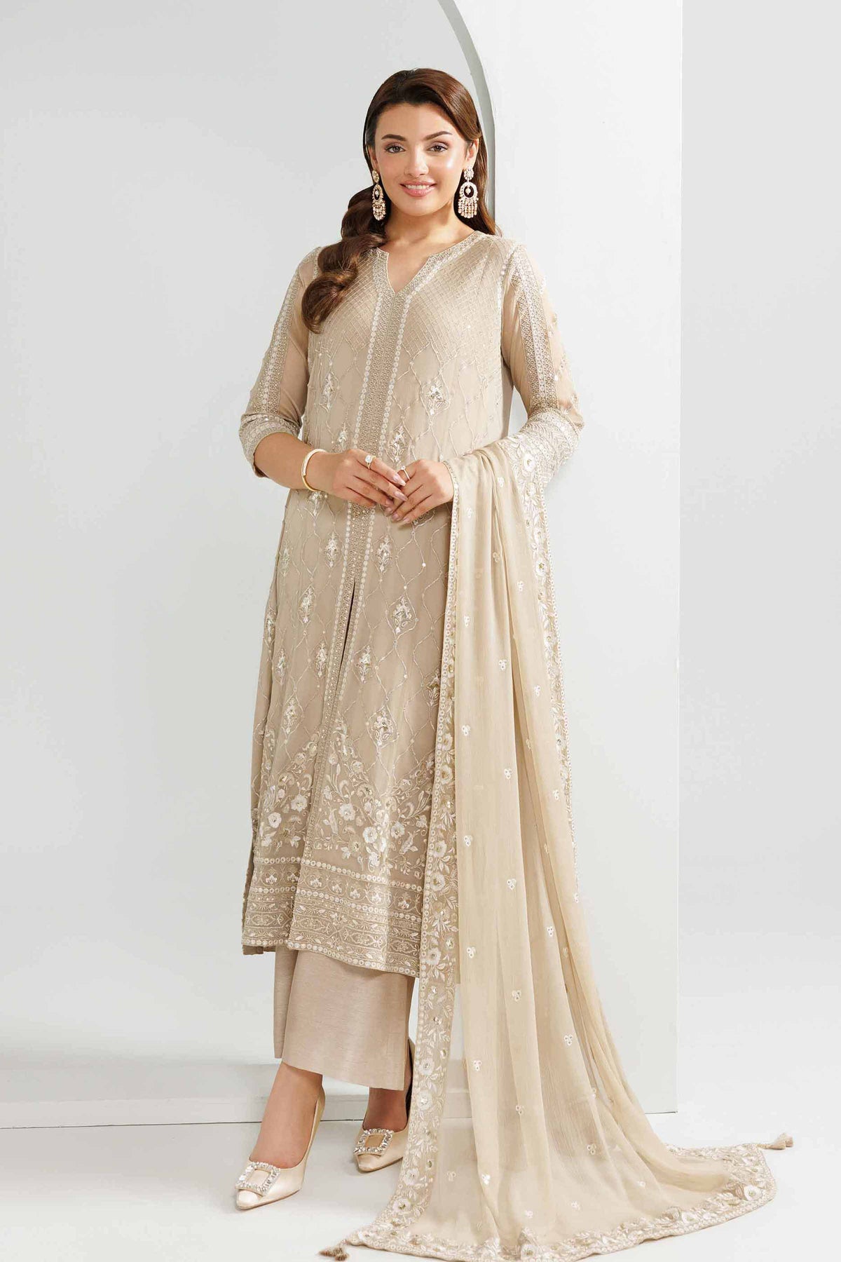 3 Piece - Embroidered Suit - KBW25-81 for Women - Boutique Collection | Nishat | Shop Online