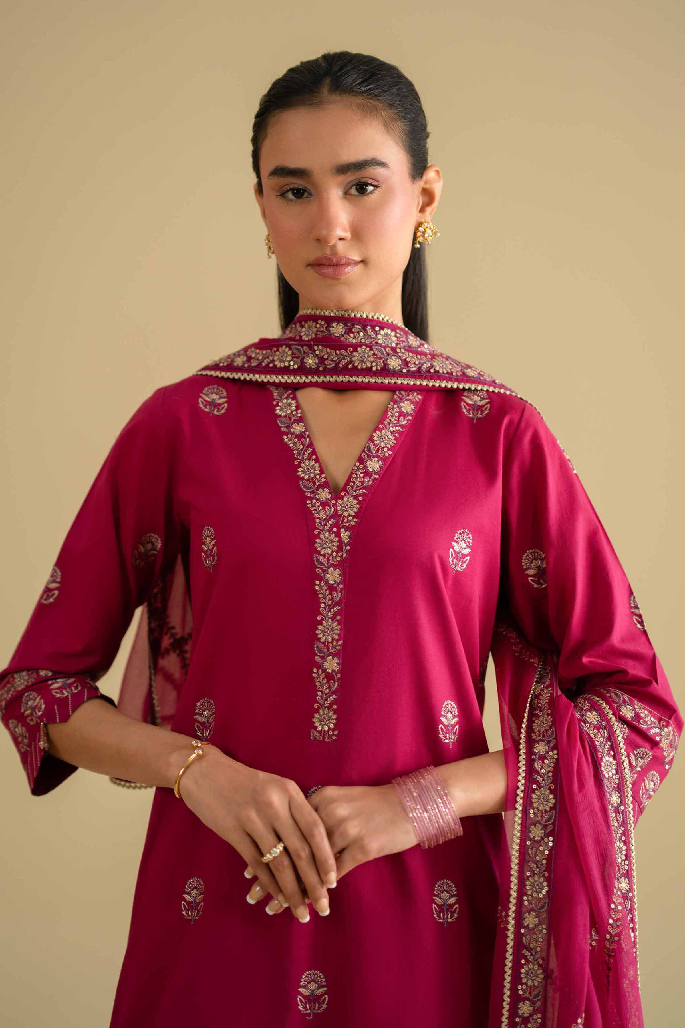 3 Piece - Embroidered Suit - KFE26-105 for Women - Pret Collection | Nishat | Shop Online