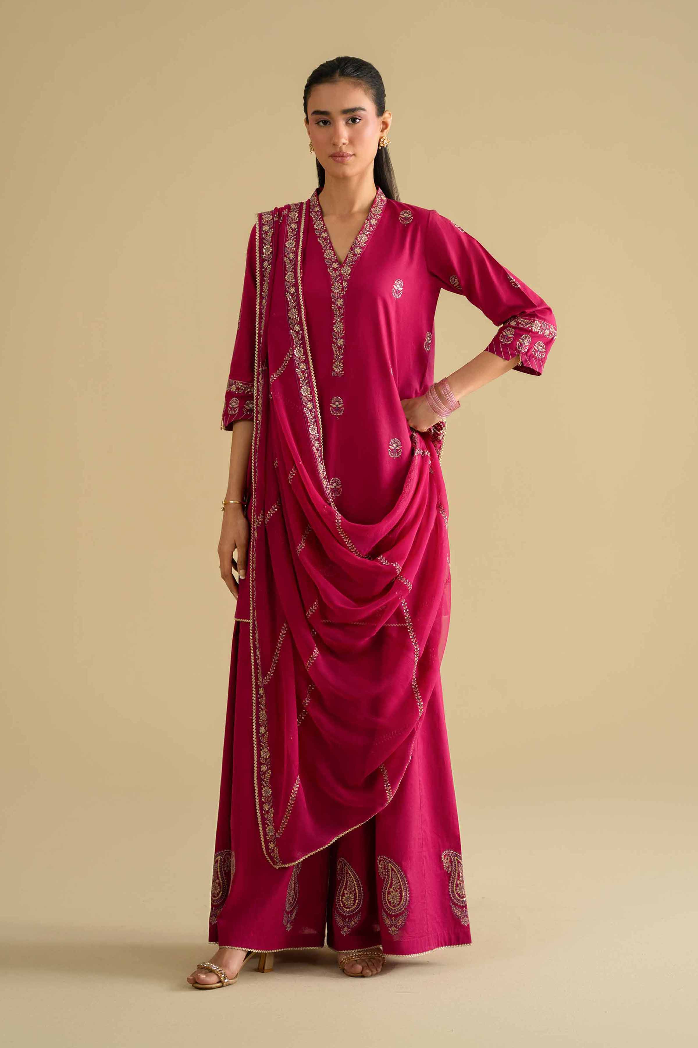 3 Piece - Embroidered Suit - KFE26-105 for Women - Pret Collection | Nishat | Shop Online