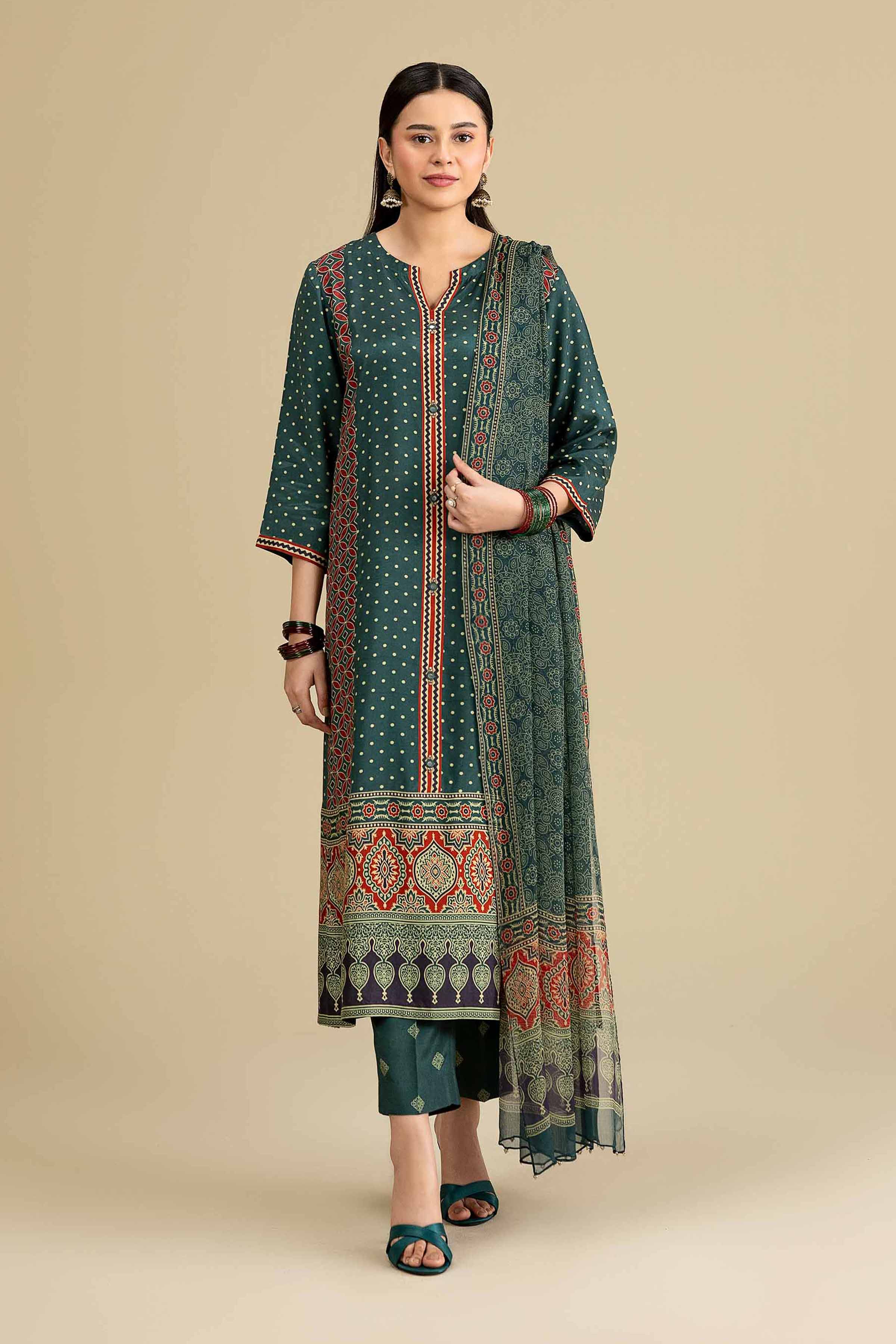 3 Piece - Printed Suit - KFE26-111