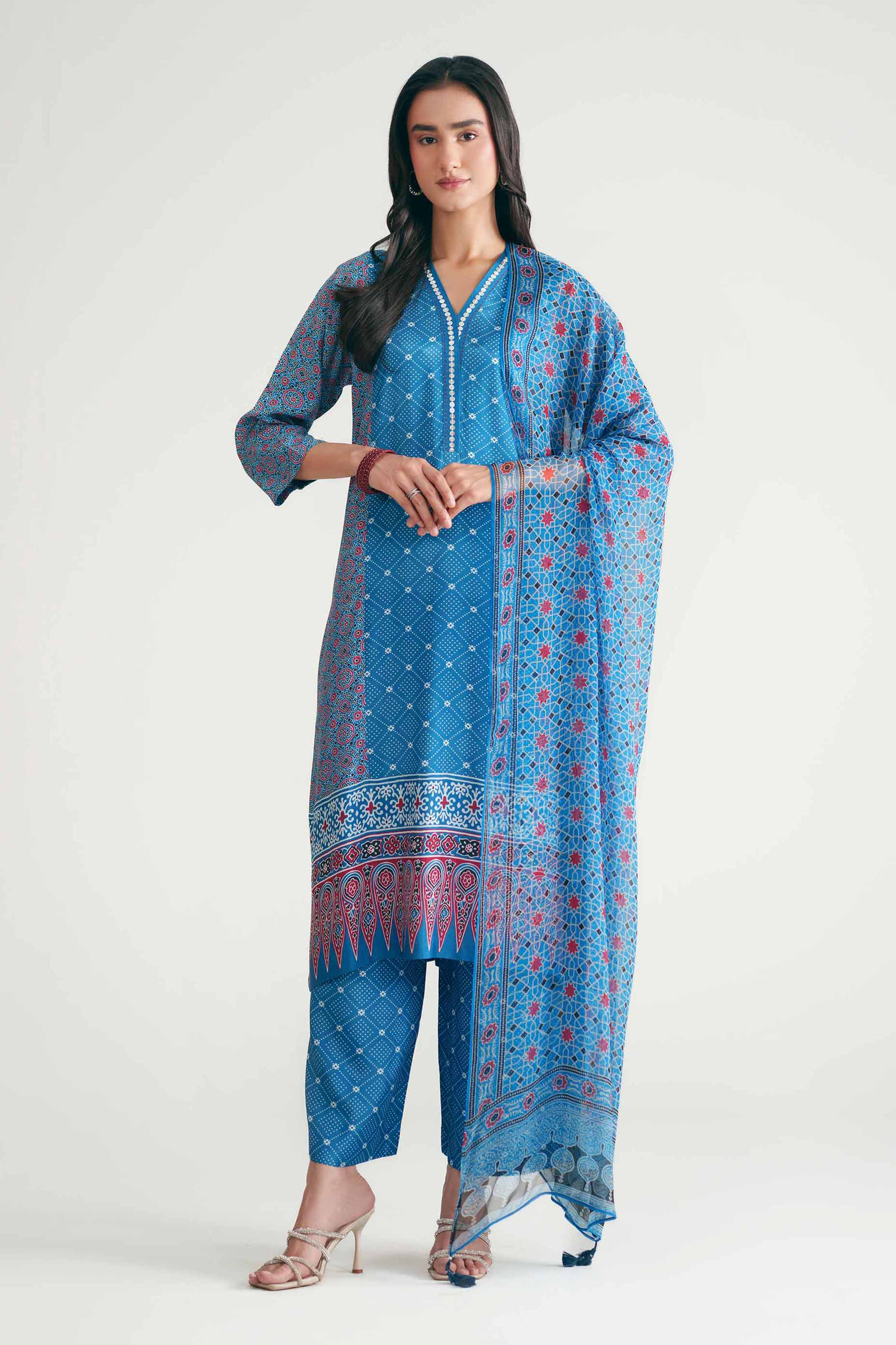 3 Piece - Printed Suit - KFE26-112