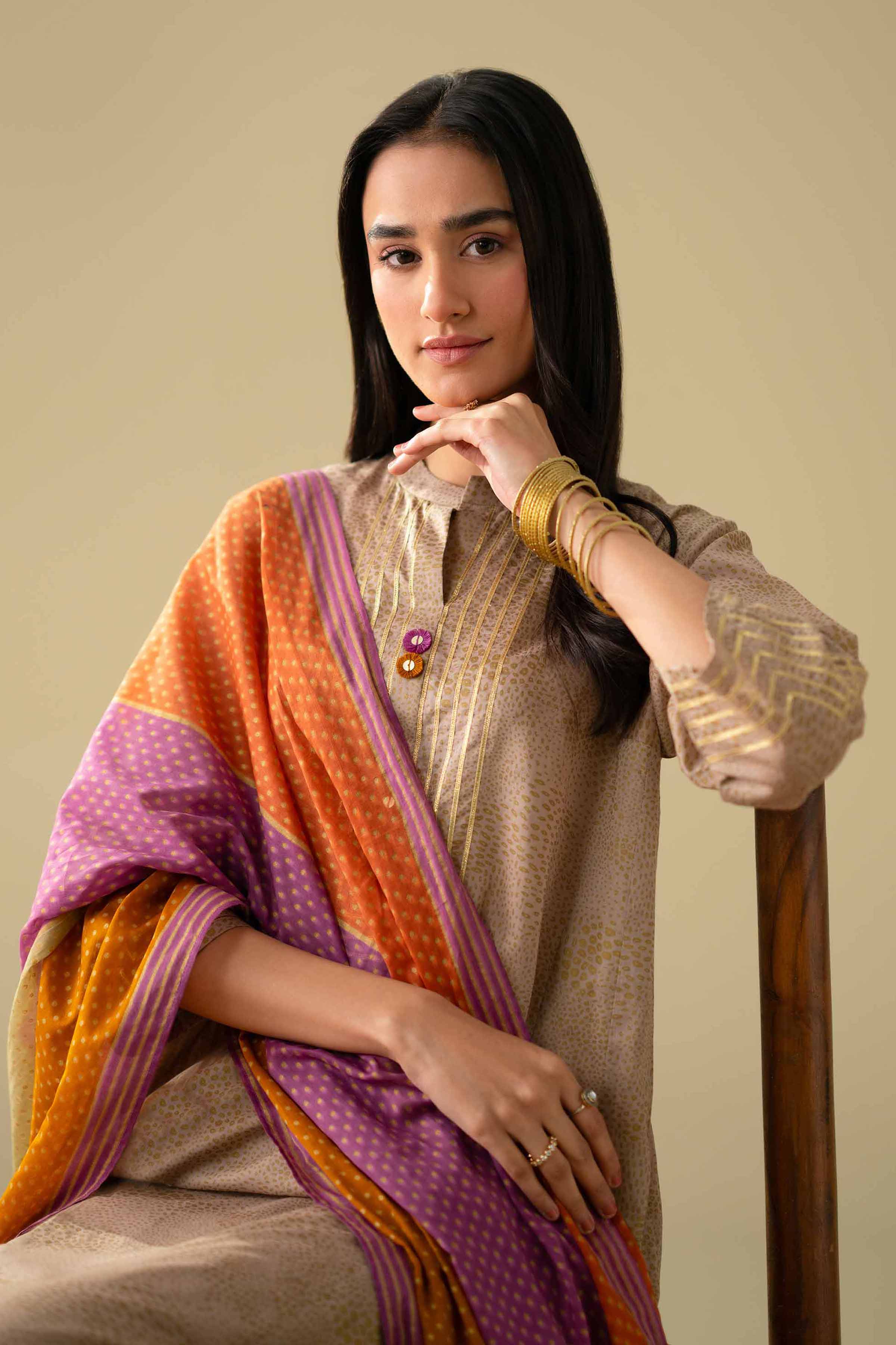 3 Piece - Embroidered Suit - KFE26-116