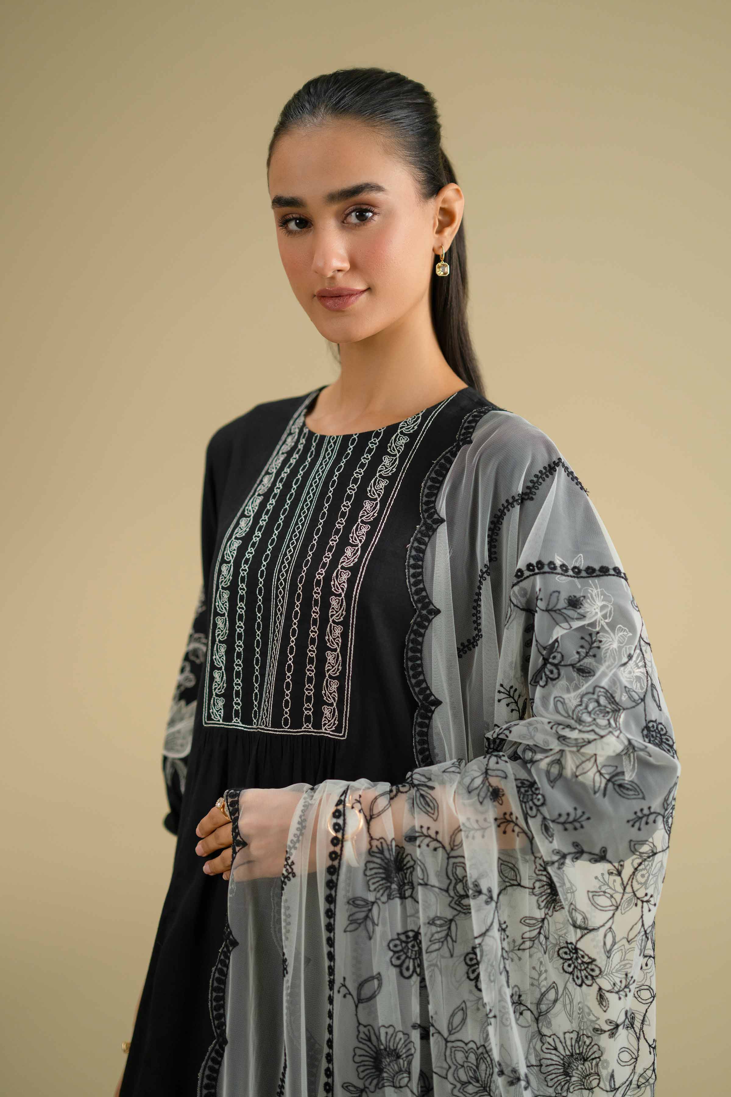 Embroidered Dupatta - KFE26-123 for Women - Pret Collection | Nishat | Shop Online