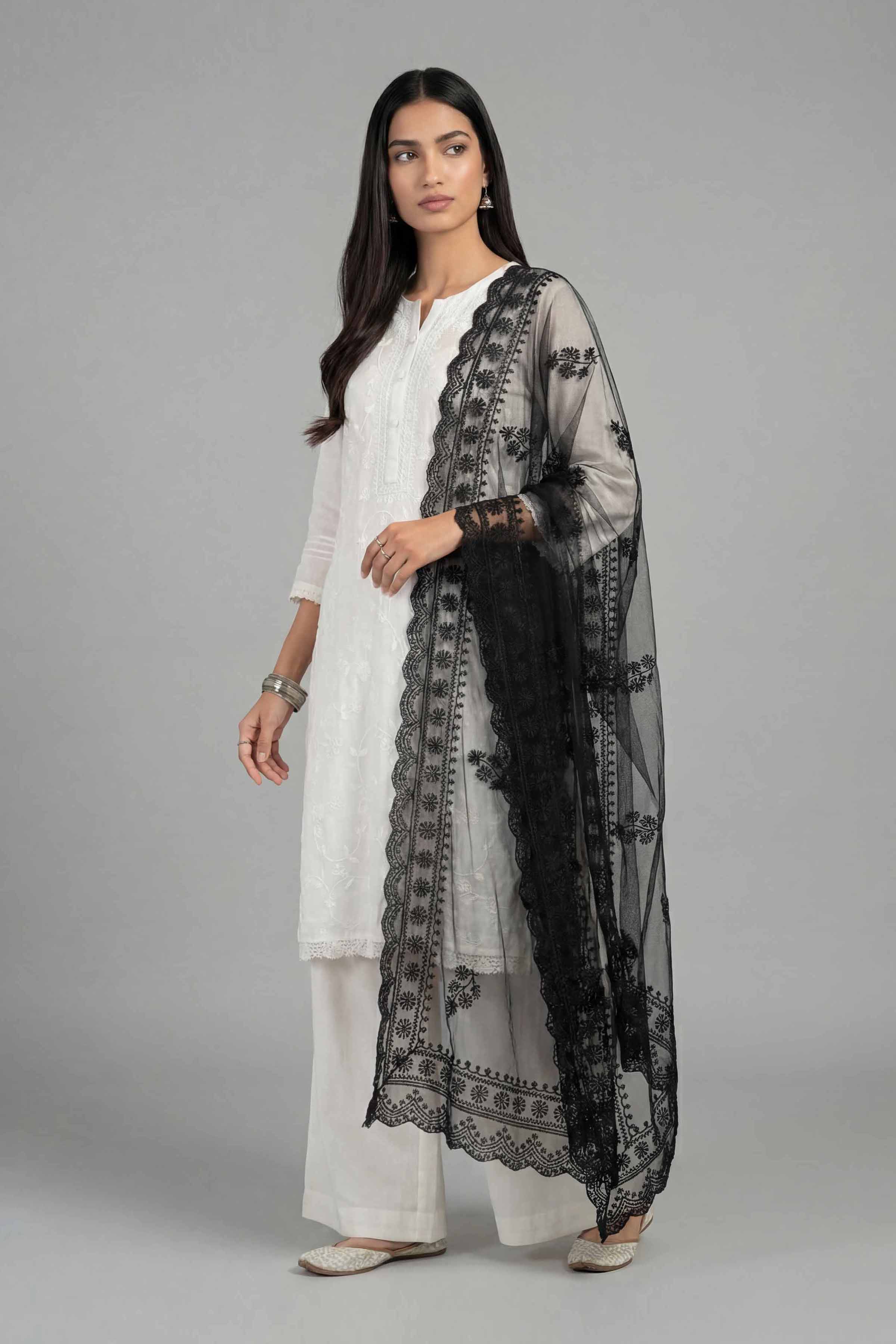 Embroidered Dupatta - KFE26-124