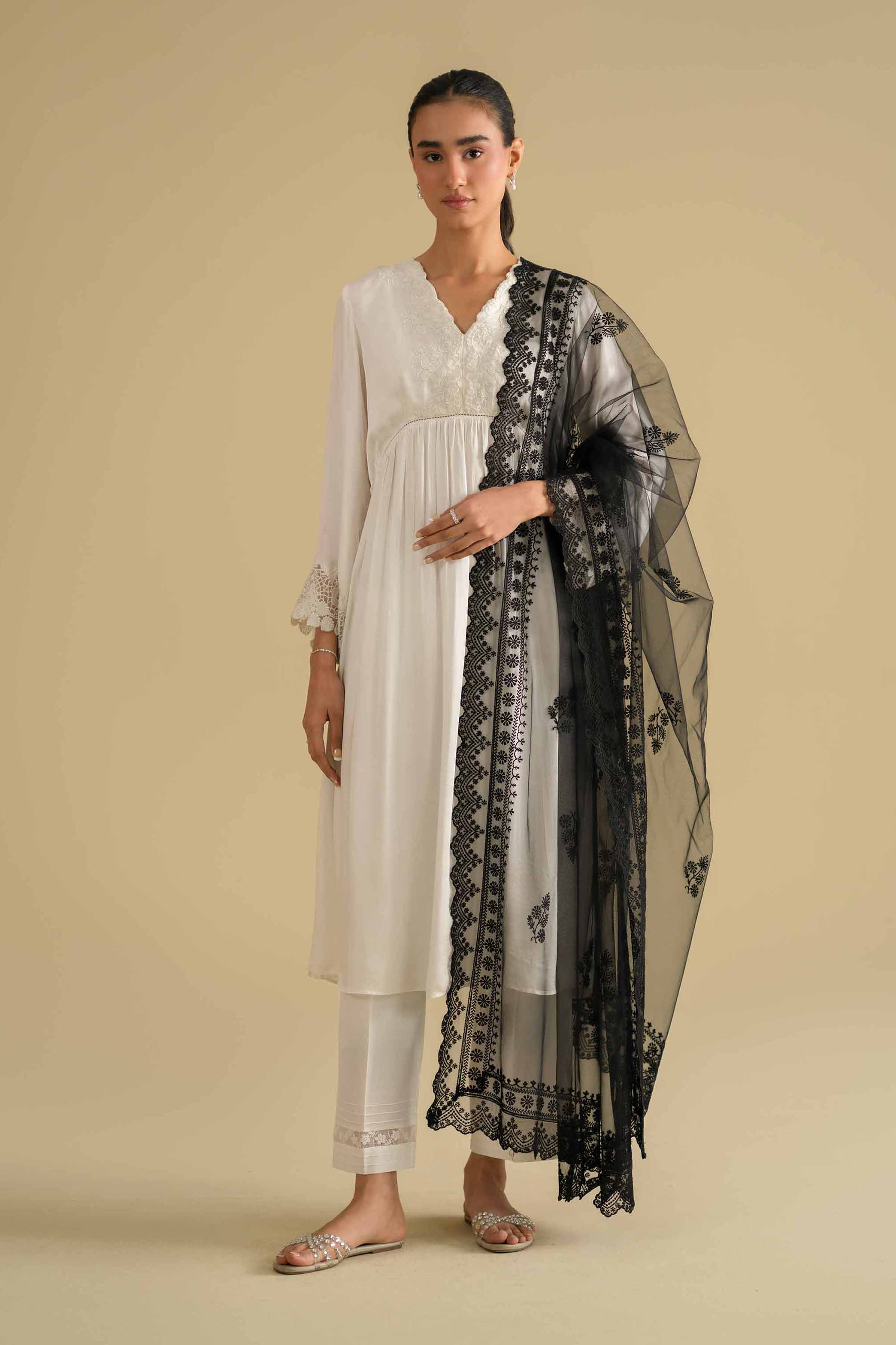 Embroidered Dupatta - KFE26-124 for Women - Pret Collection | Nishat | Shop Online