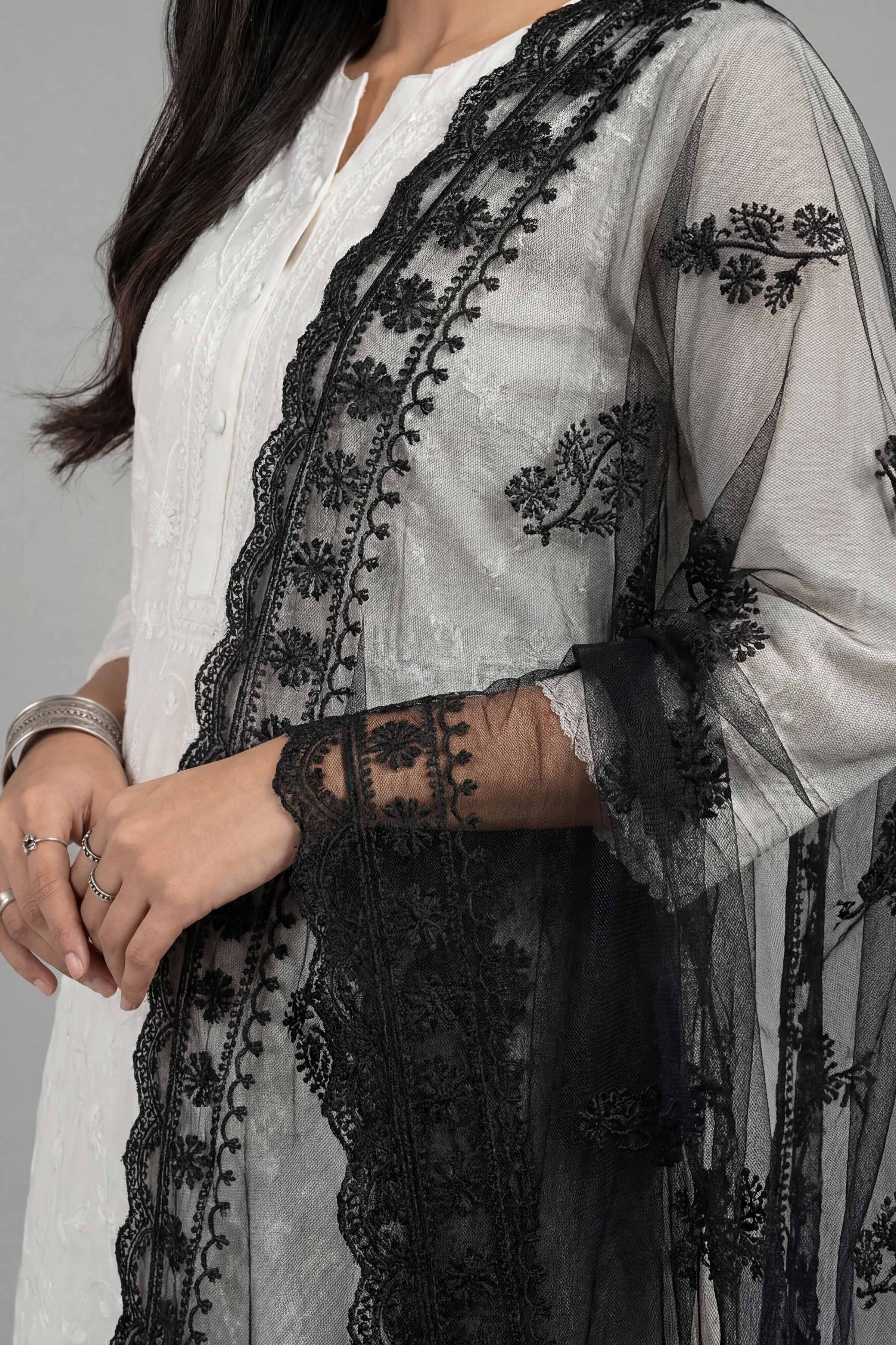 Embroidered Dupatta - KFE26-124