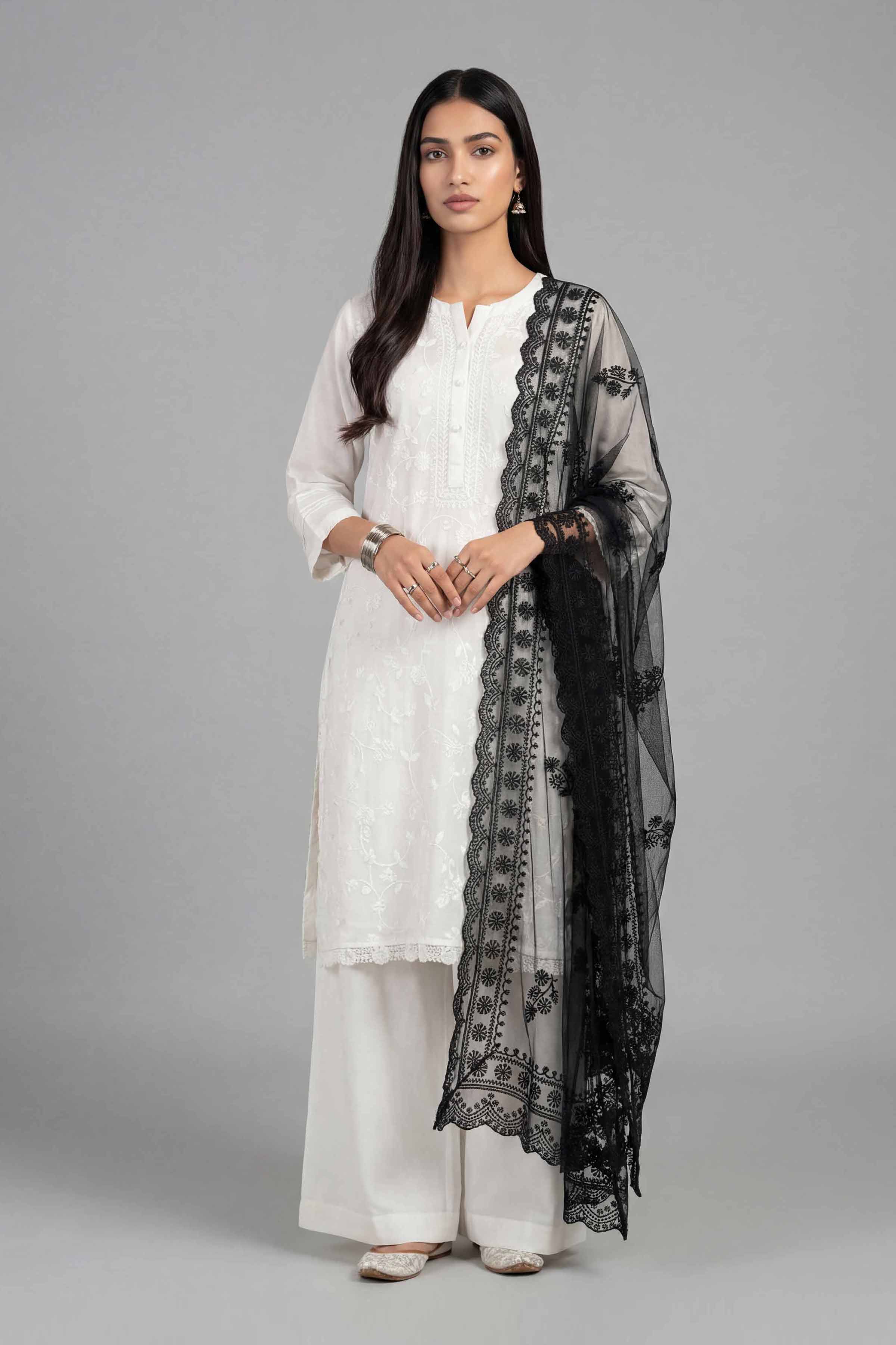 Embroidered Dupatta - KFE26-124