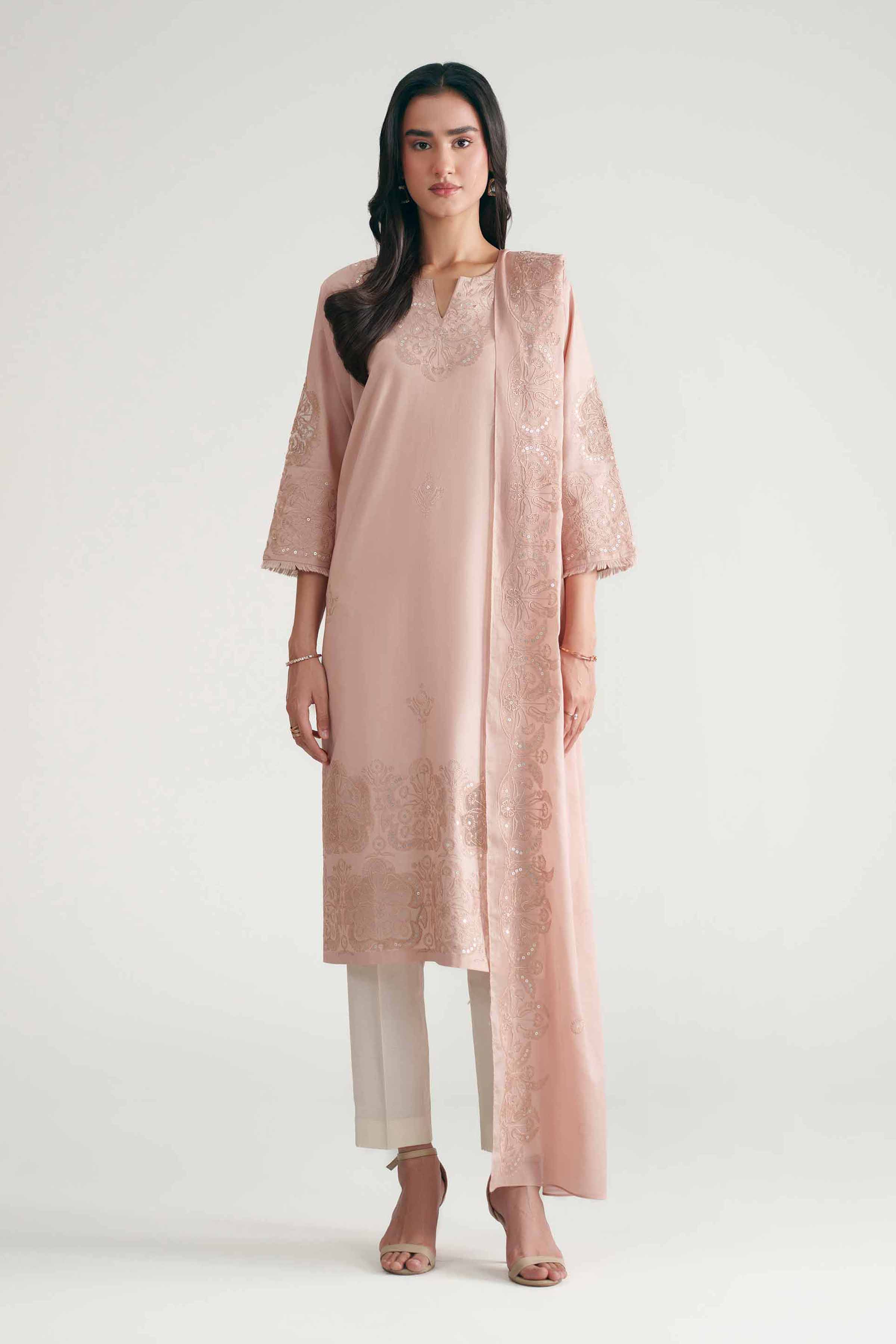 2 Piece - Embroidered Suit - KFE26-146