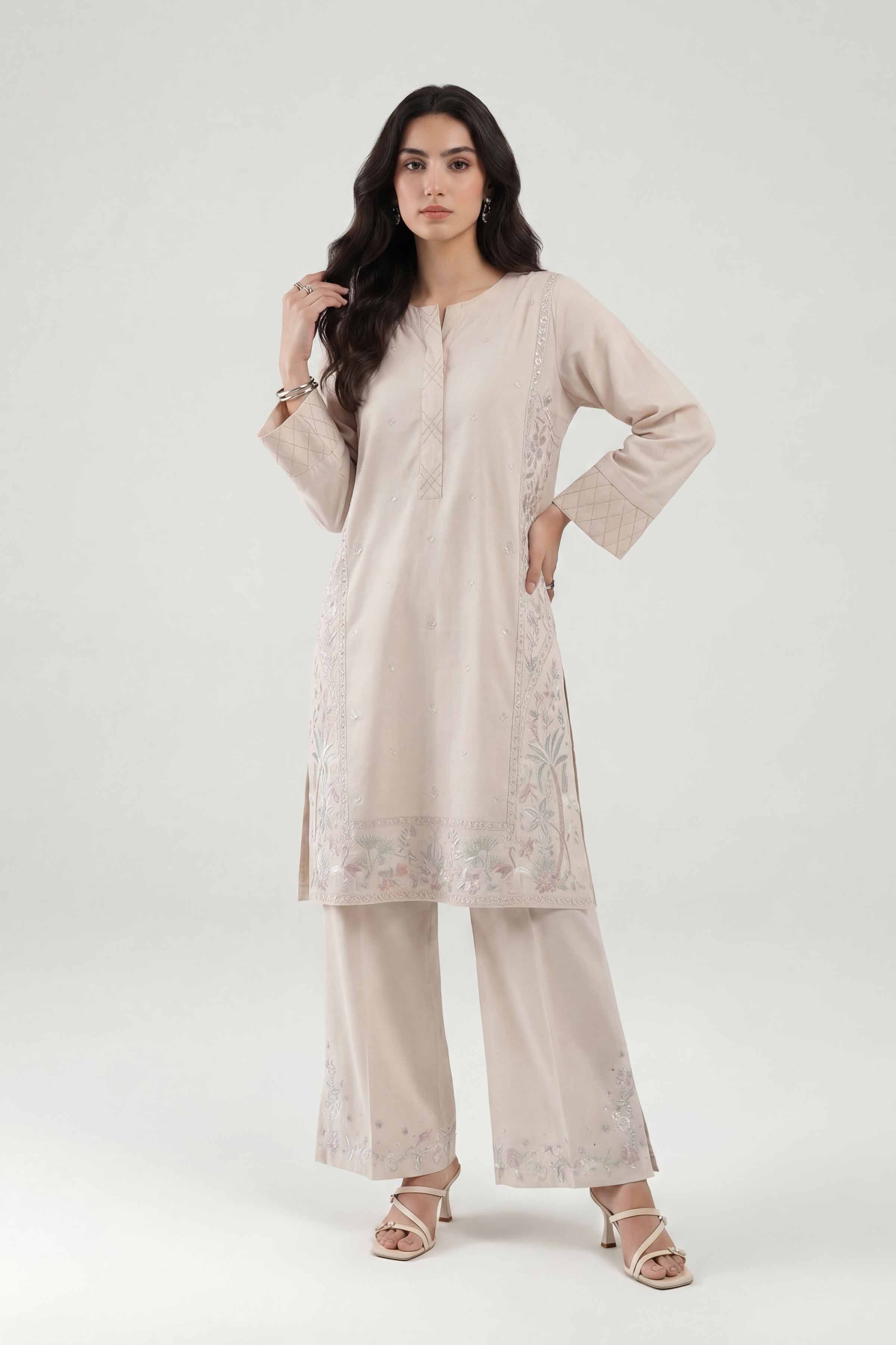 2 Piece - Embroidered Suit - KFE26-158