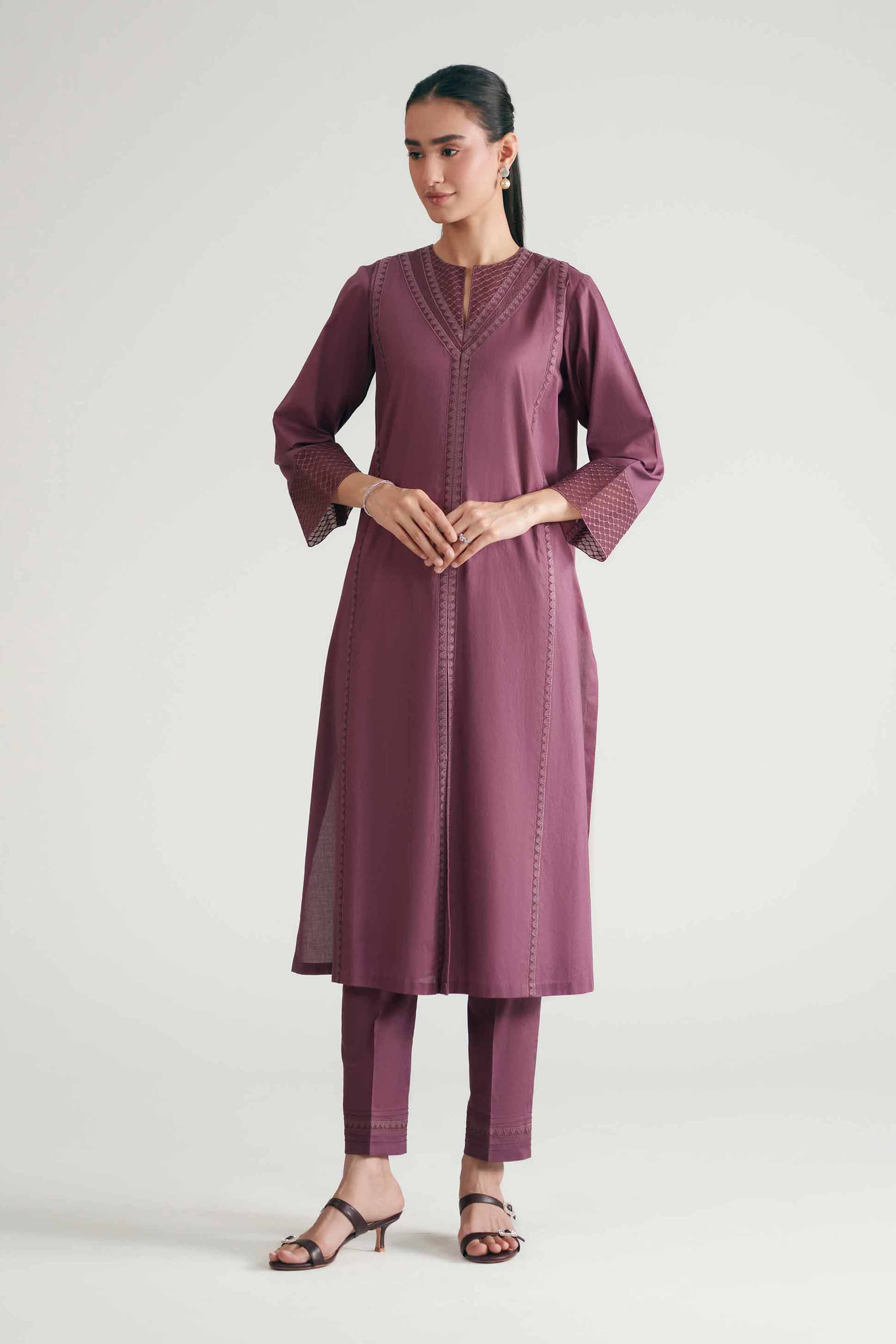 2 Piece - Embroidered Suit - KFE26-170