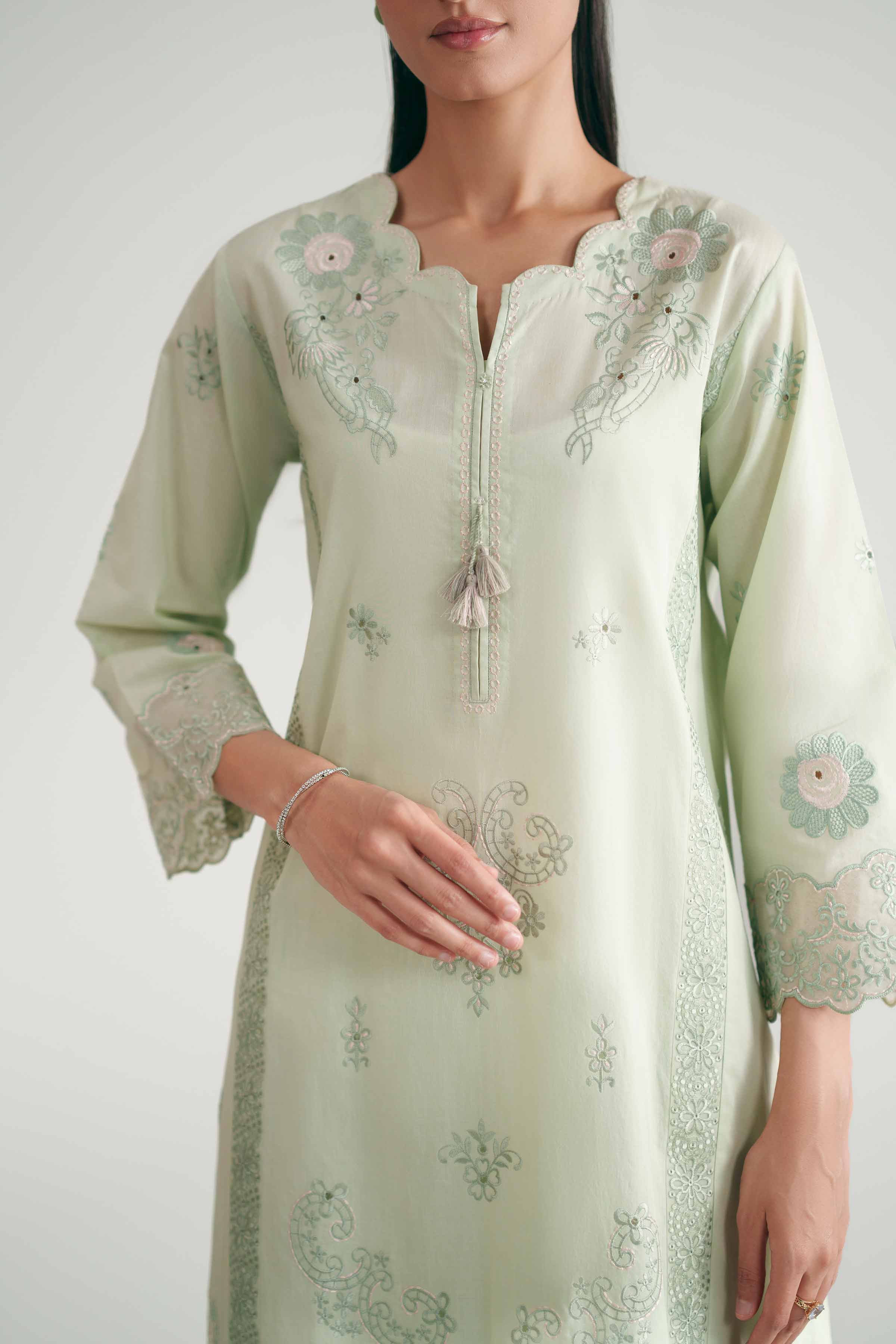 2 Piece - Embroidered Suit - KFE26-176