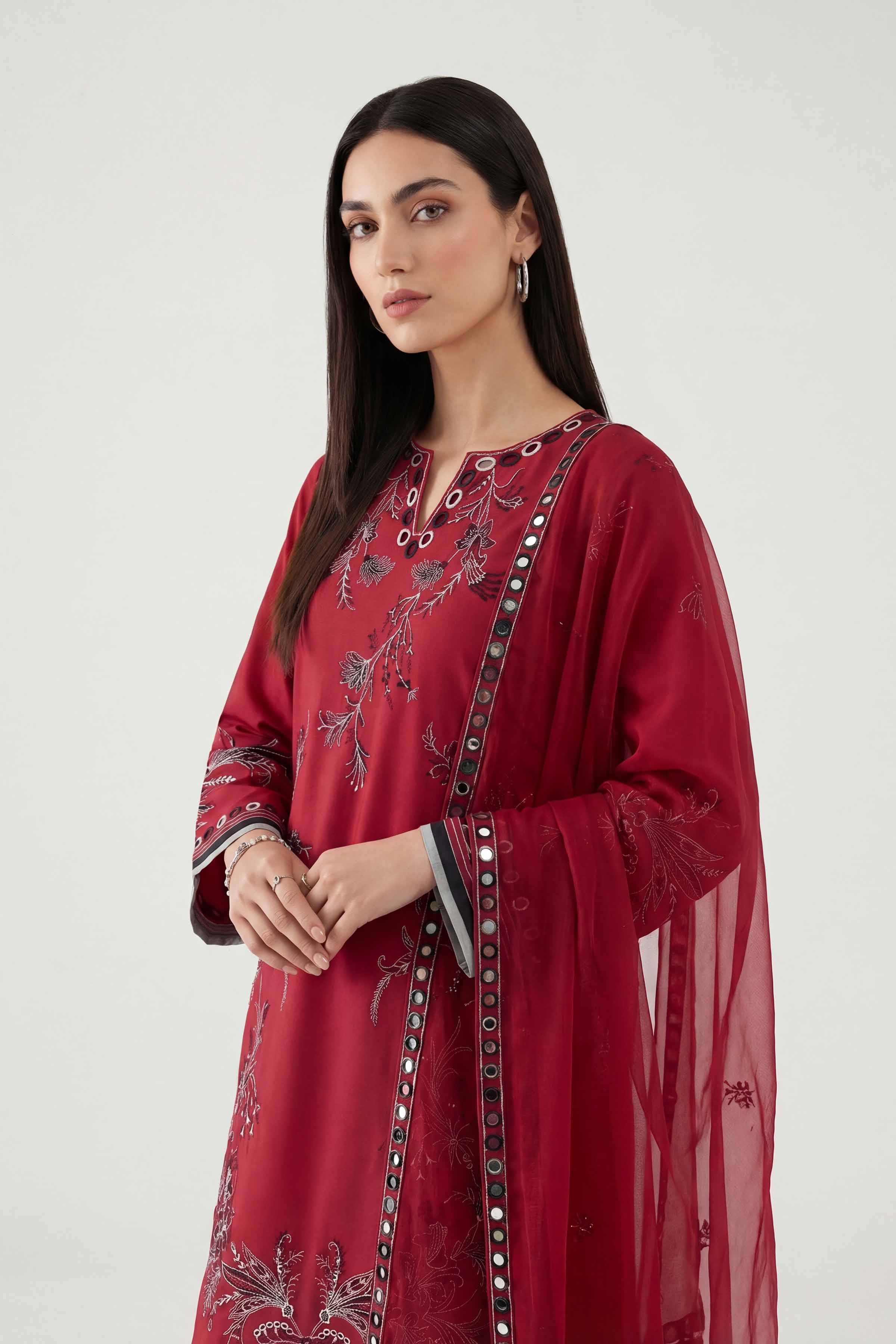 3 Piece - Embroidered Suit - KFE26-187